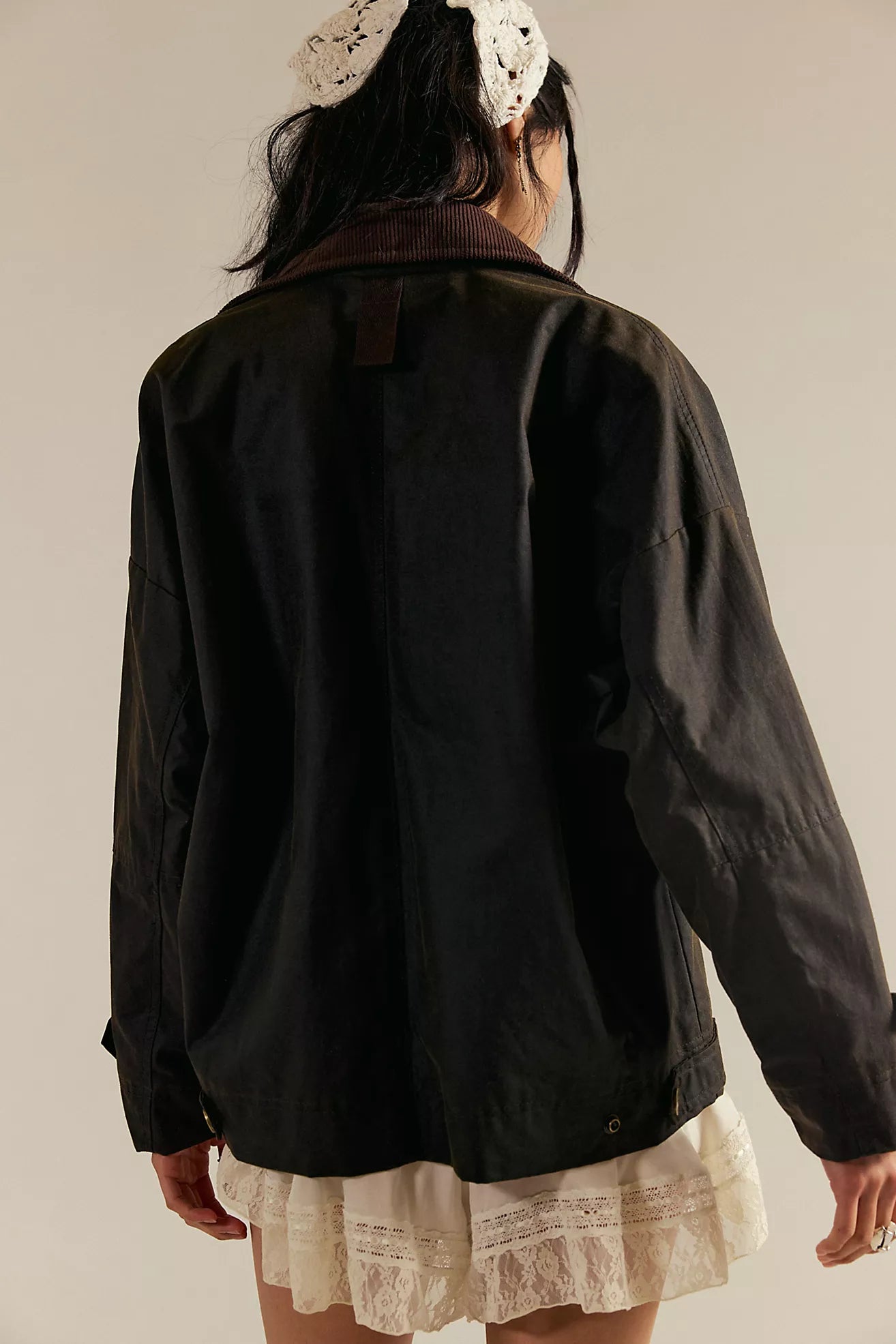 Cori Waxed Jacket - Olive - Free People