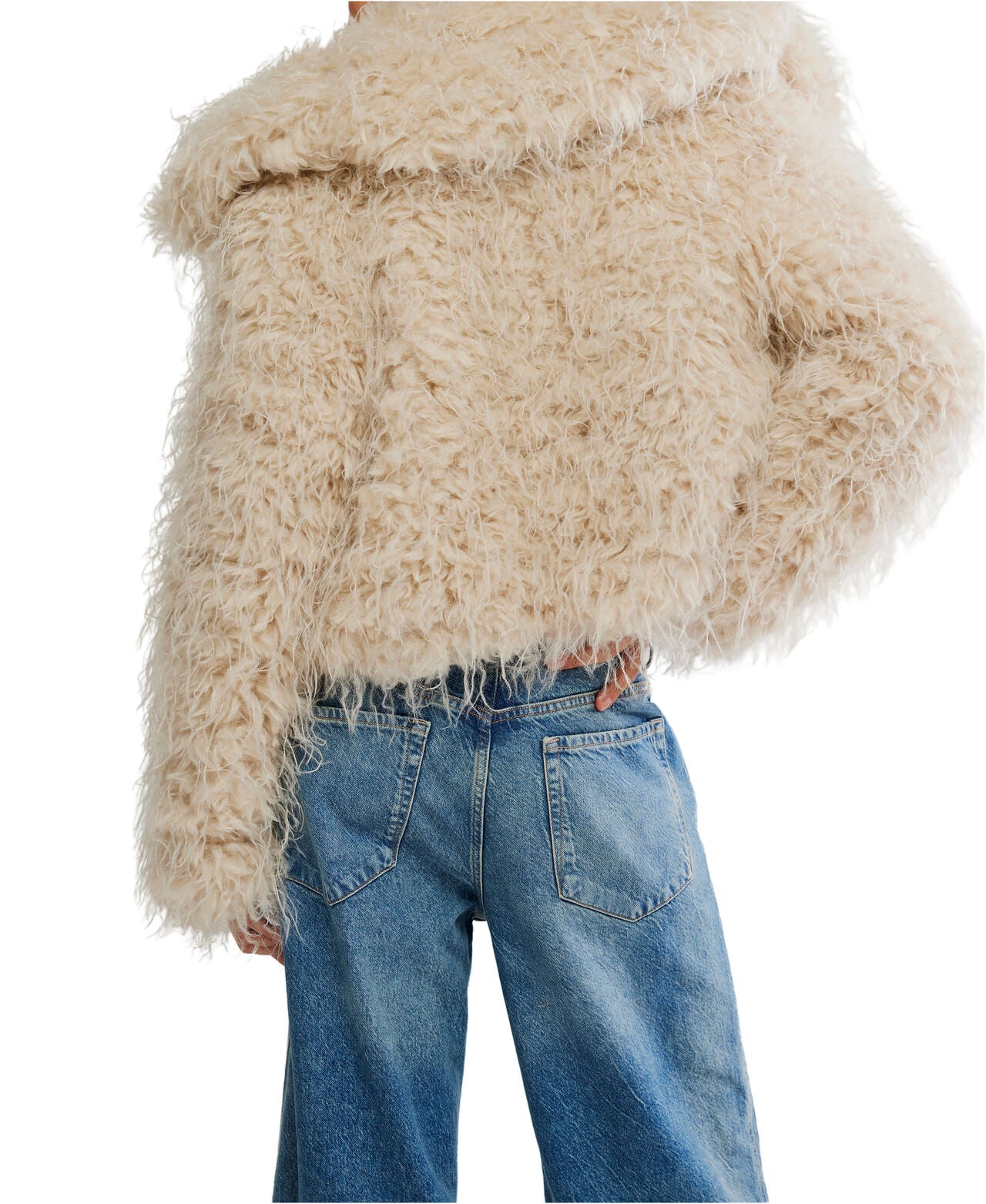 Moonlight Faux Fur Jacket - Tea - Free People