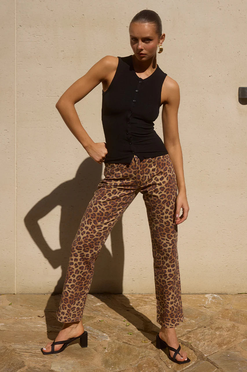 Gigi Leopard Pant - Runaway The Label