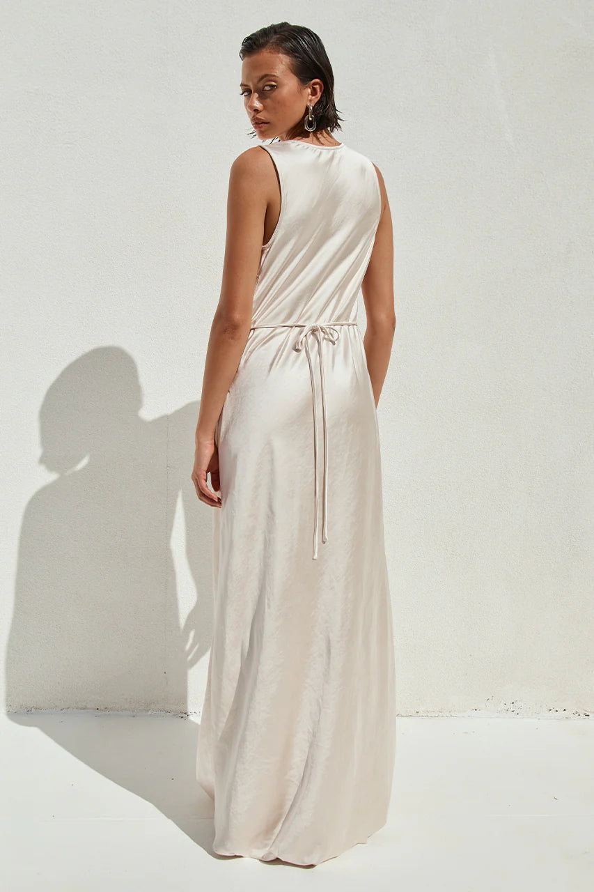 Kalli Maxi Dress (Cream) - Runaway the Label
