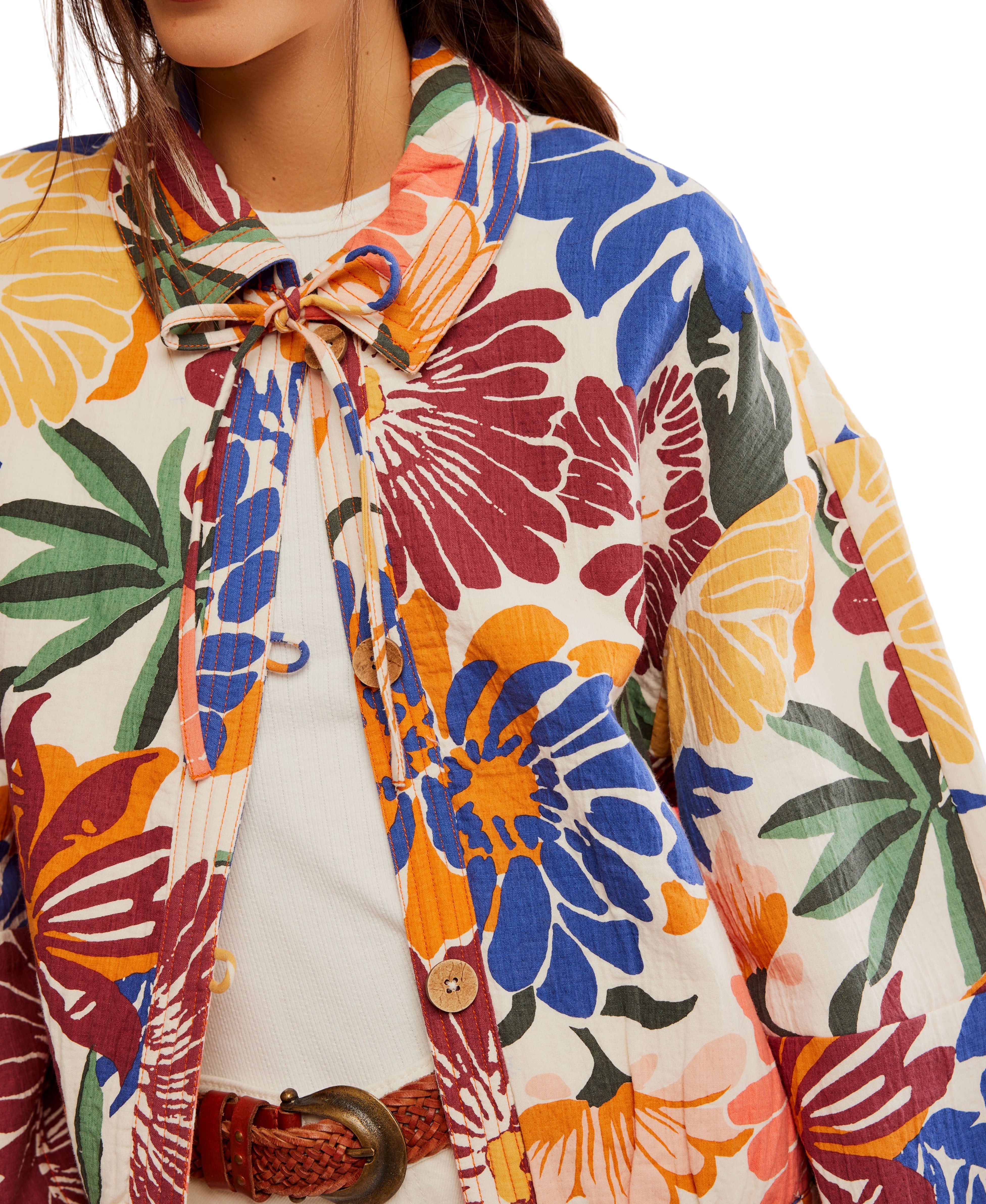 Soleil Beach Jacket - Tropical Combo - Free People