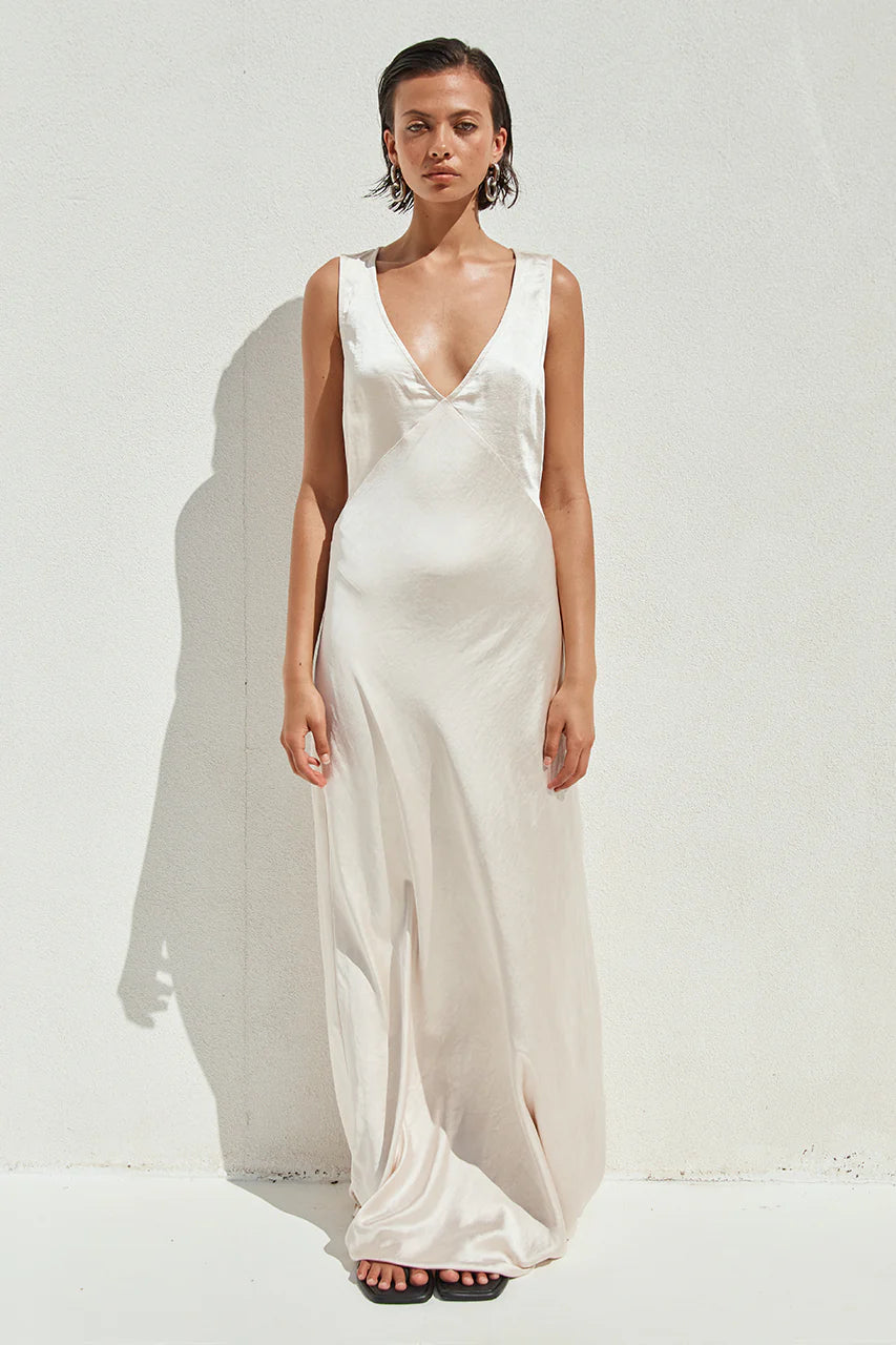 Kalli Maxi Dress (Cream) - Runaway the Label