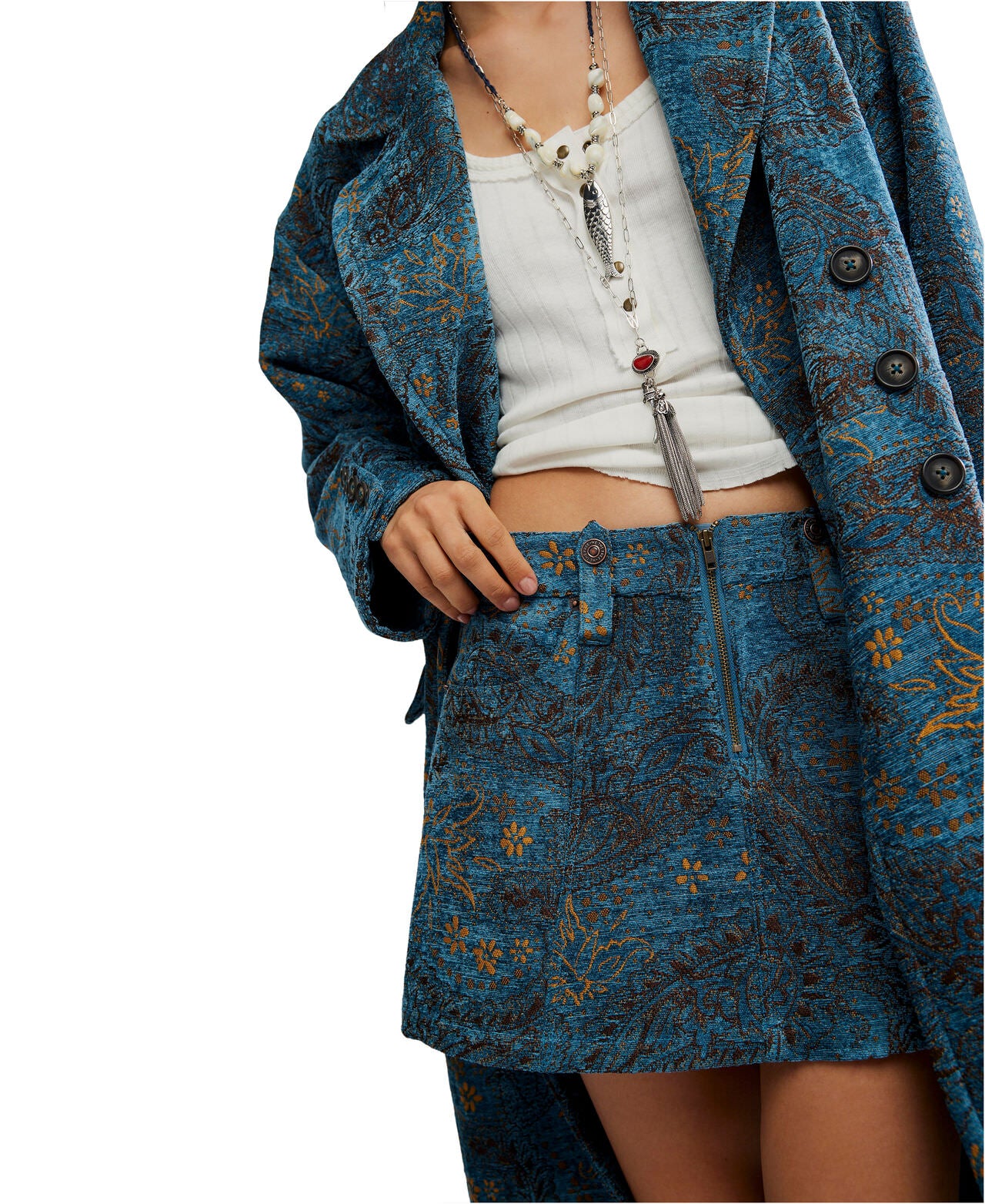 Micah Duster - Blue Paisley - Free People