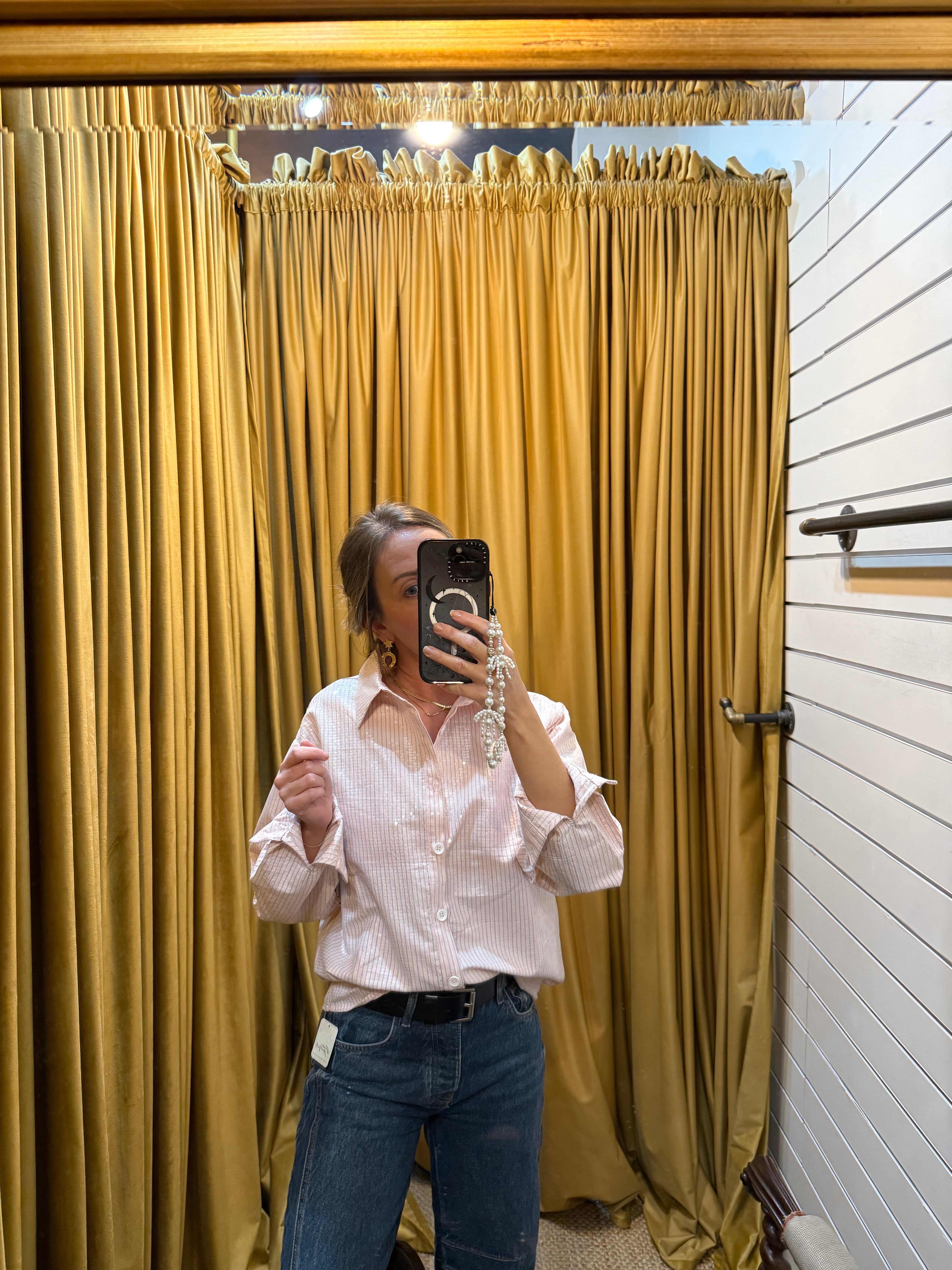 Rowan Sequin Stripe Shirt - Sister Jane