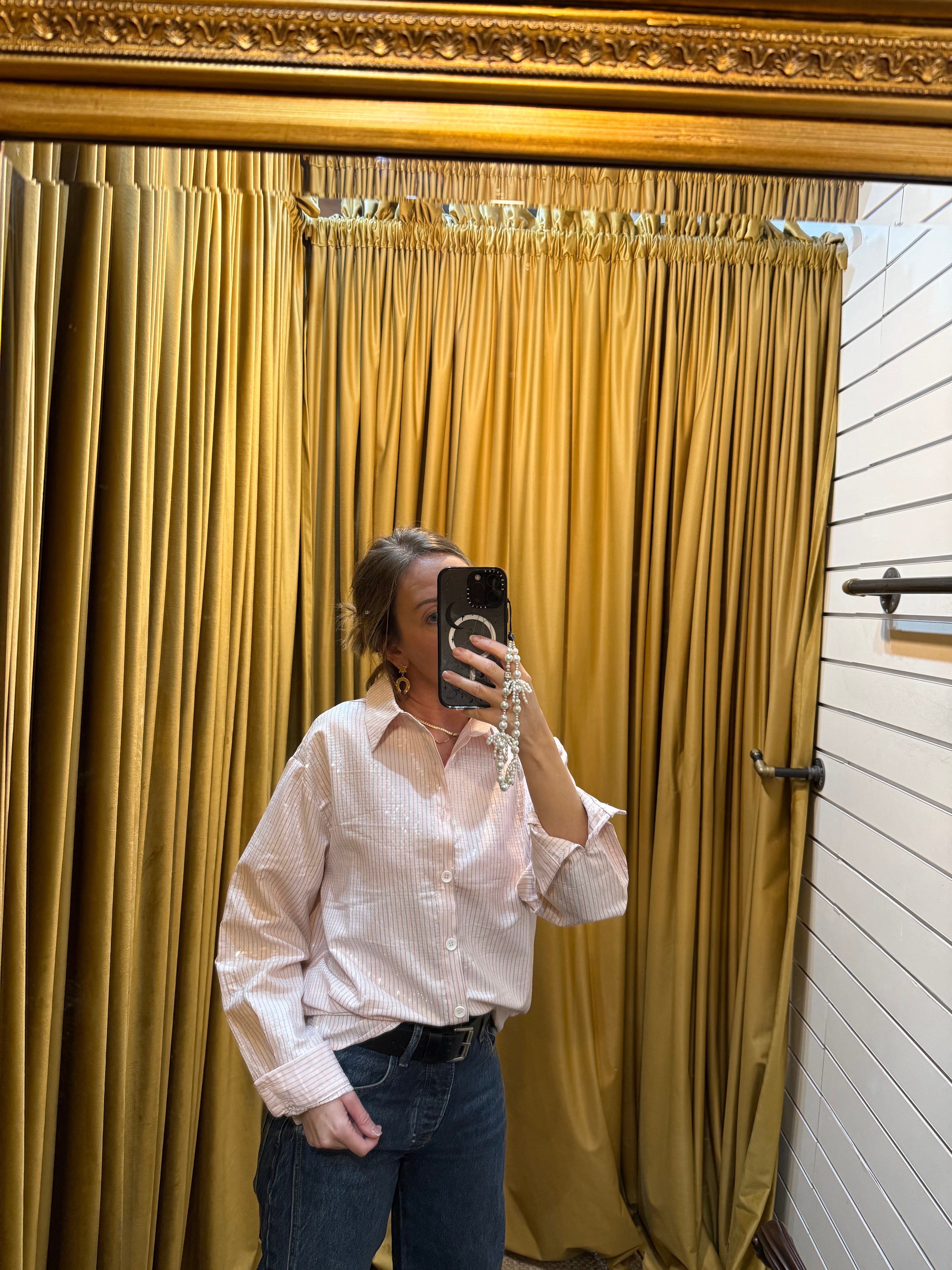 Rowan Sequin Stripe Shirt - Sister Jane