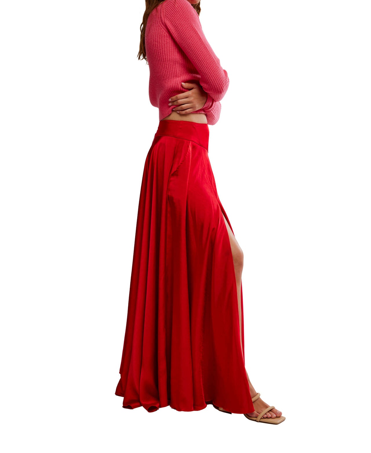 Chilco Maxi Skirt - Deep Cherry - Free People