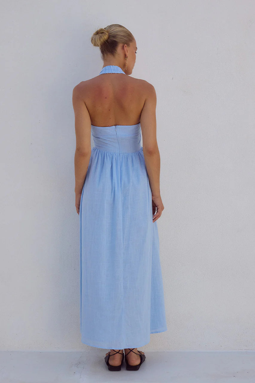 Locklea Midi Dress - Ice Blue - Runaway the Label