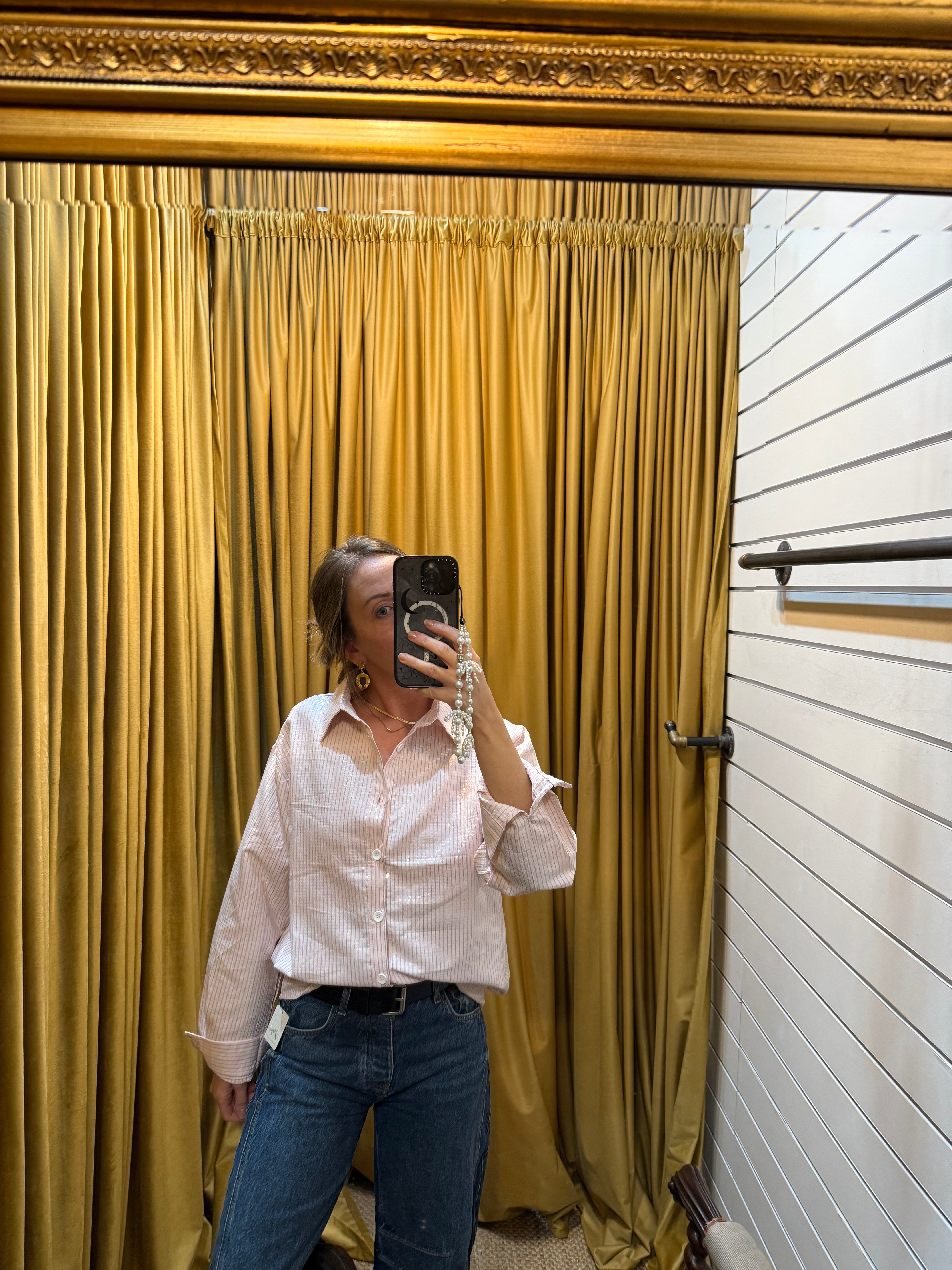 Rowan Sequin Stripe Shirt - Sister Jane