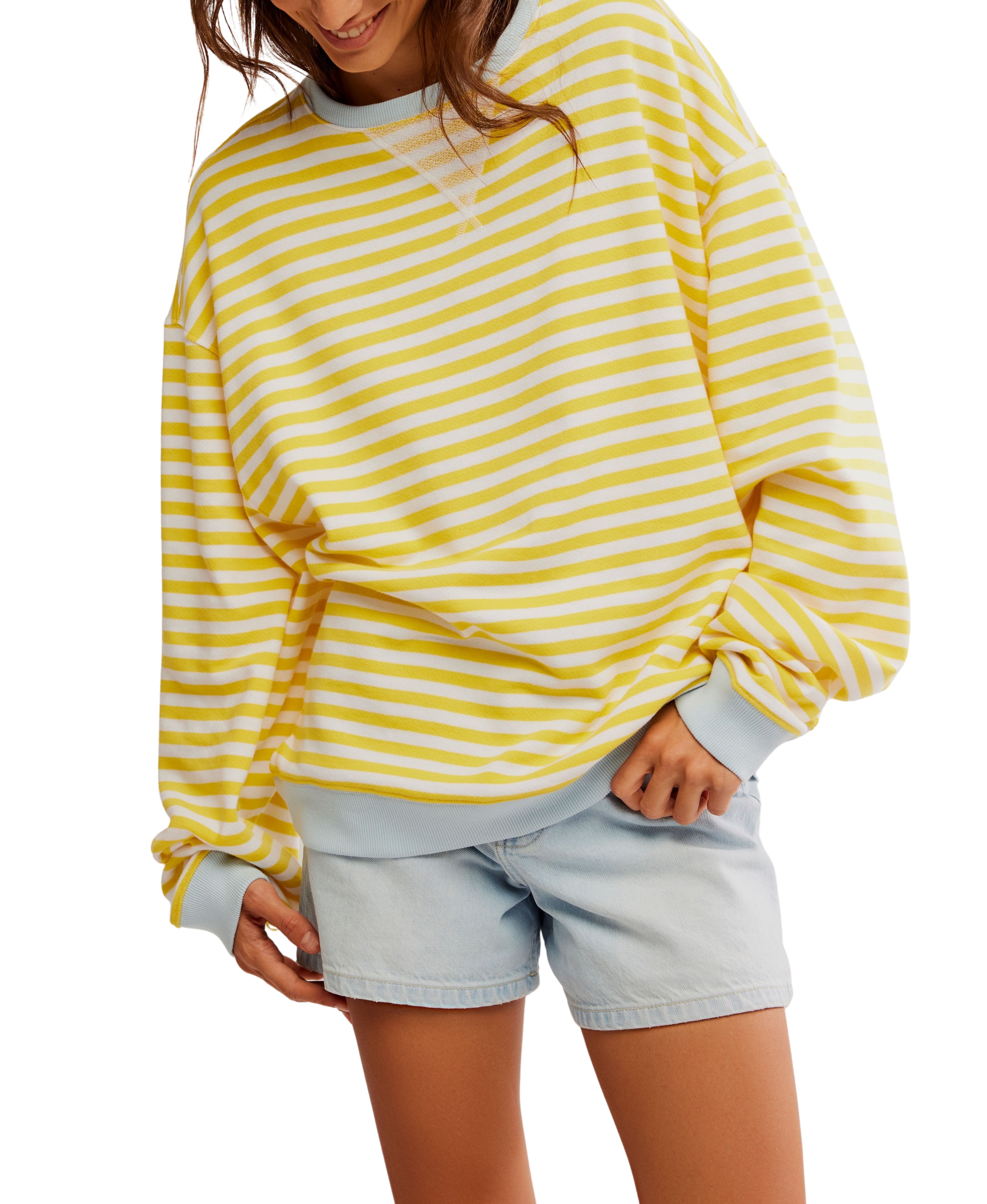 Classic Striped Crew (Dandelion Combo) - Free People