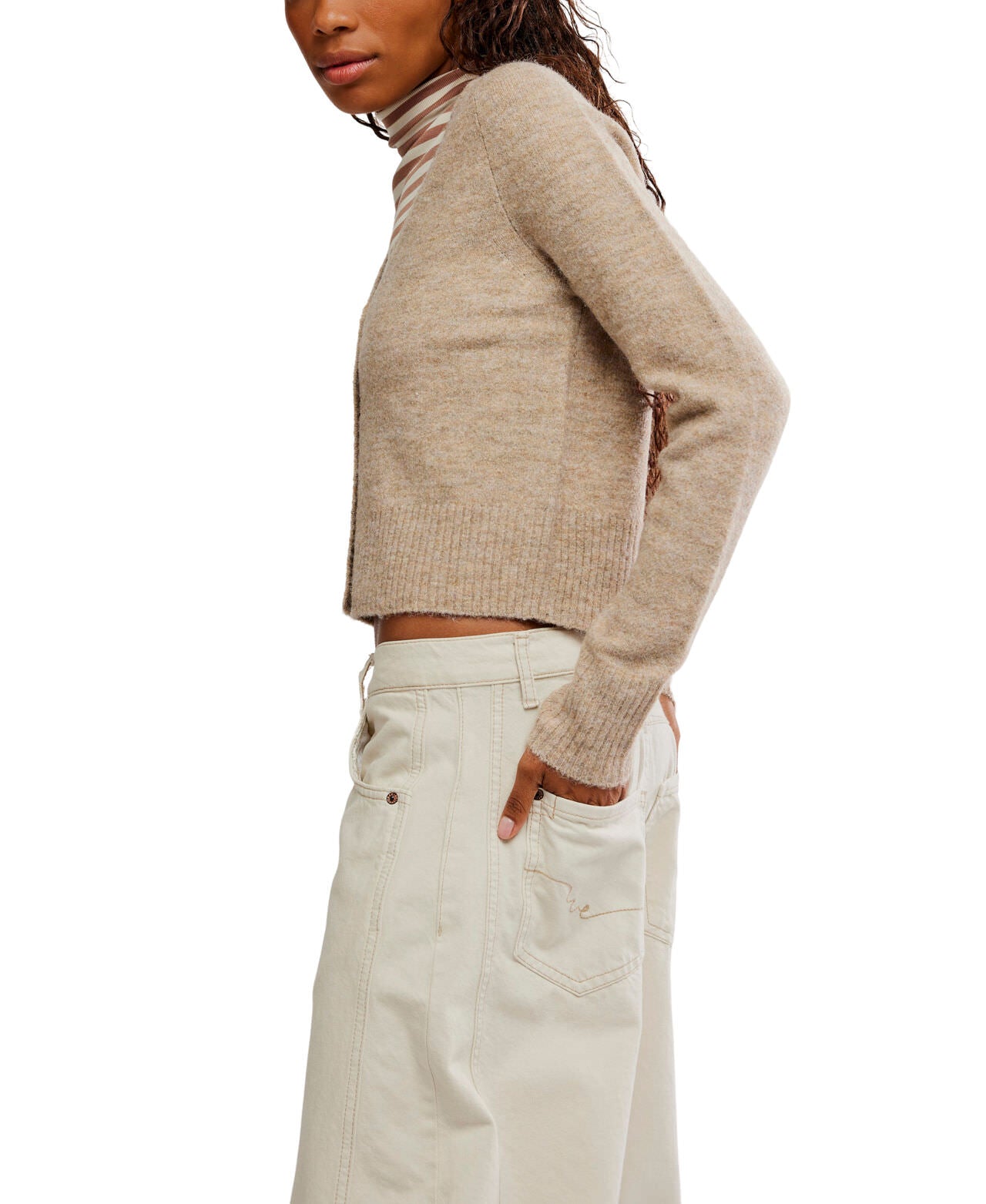 School Girl Cardigan - Pearl Melange - Free People