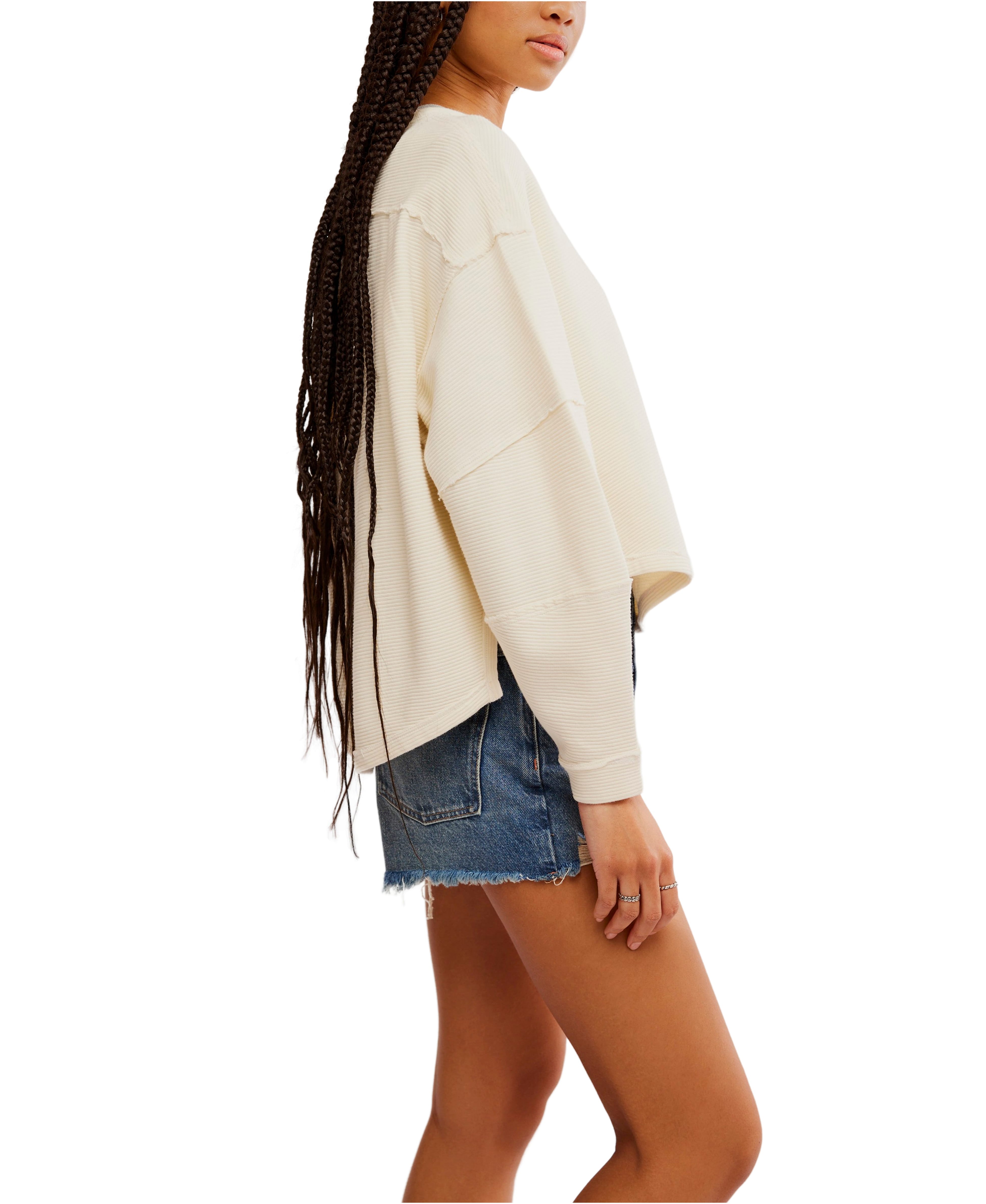 We The Free Total Eclipse Tee (Clean Ivory)- Free People