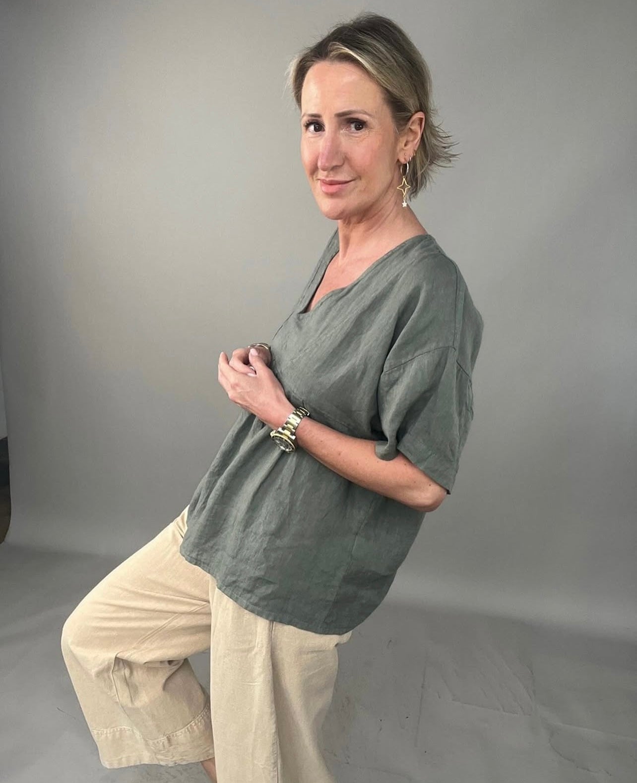 Penelope Linen Blouse