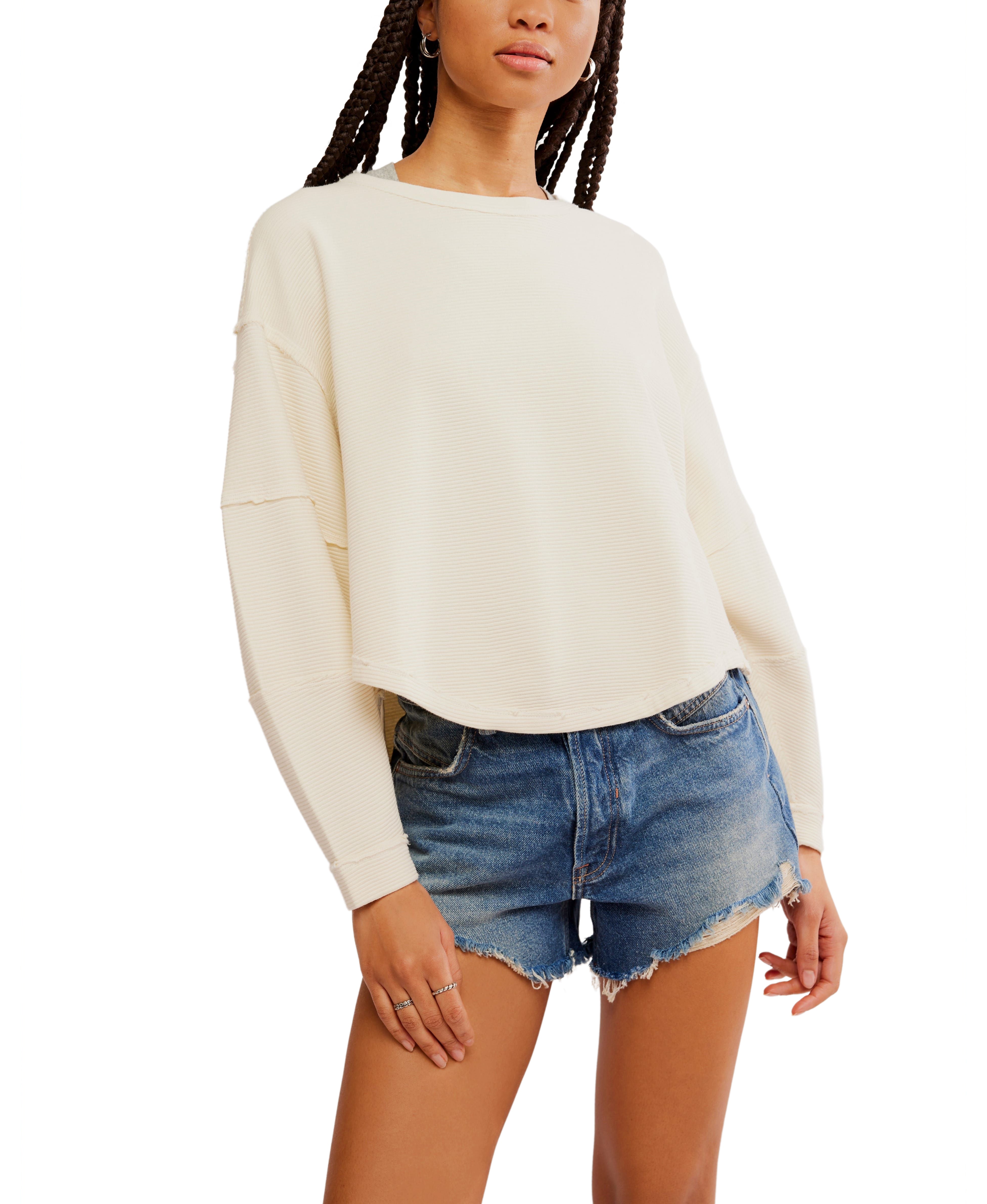 We The Free Total Eclipse Tee (Clean Ivory)- Free People