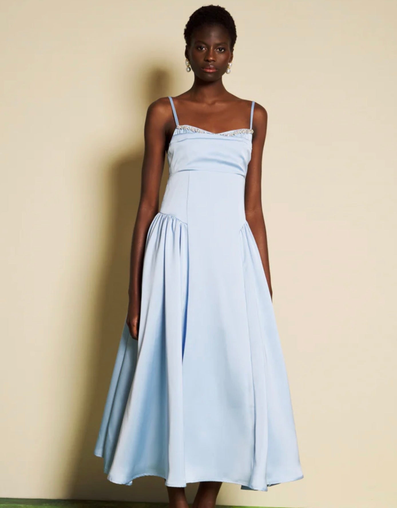 Sister Jane Dream Ciel Satin Midi dress