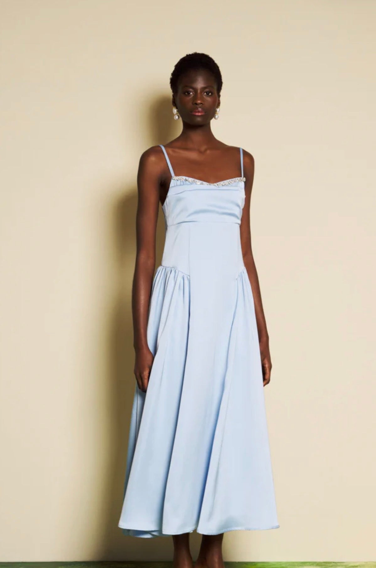 Sister Jane Dream Ciel Satin Midi dress