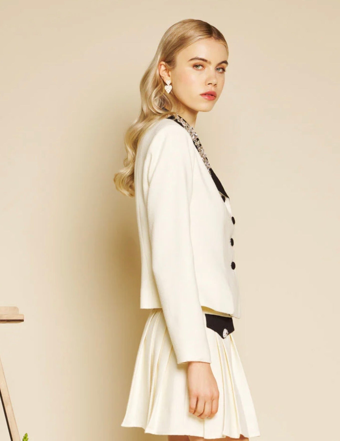Sister Jane Helene Boucle Fitted Blazer