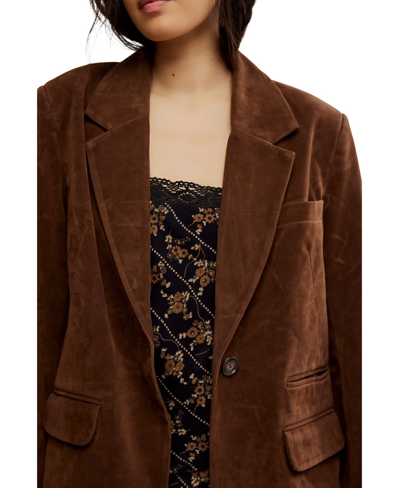 Free People Paper Cut Vegan Blazer
