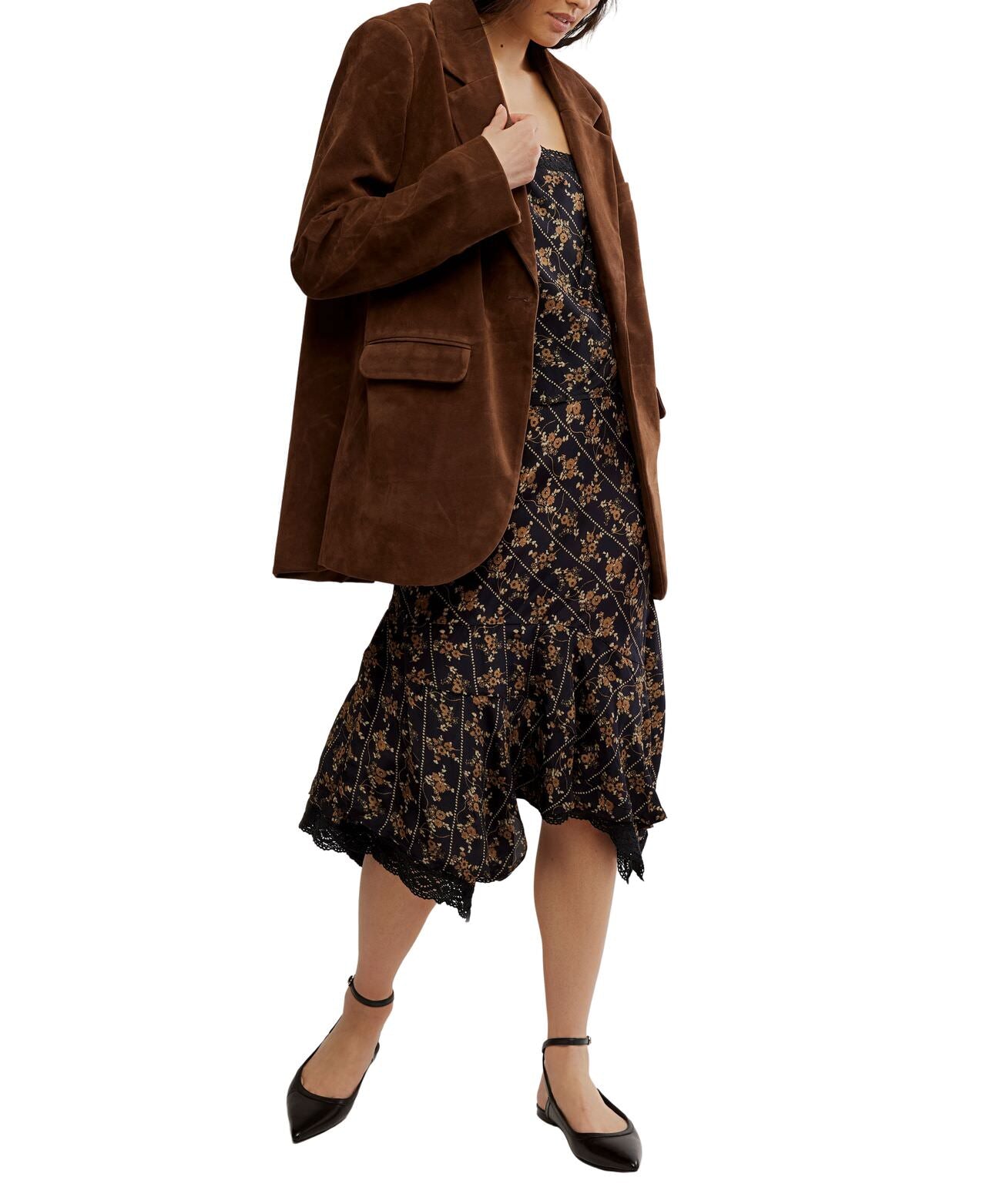 Free People Paper Cut Vegan Blazer