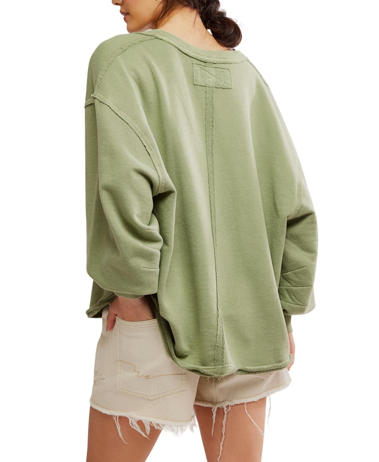 Free People WTF Venice V Neck Graphic sweatshirt