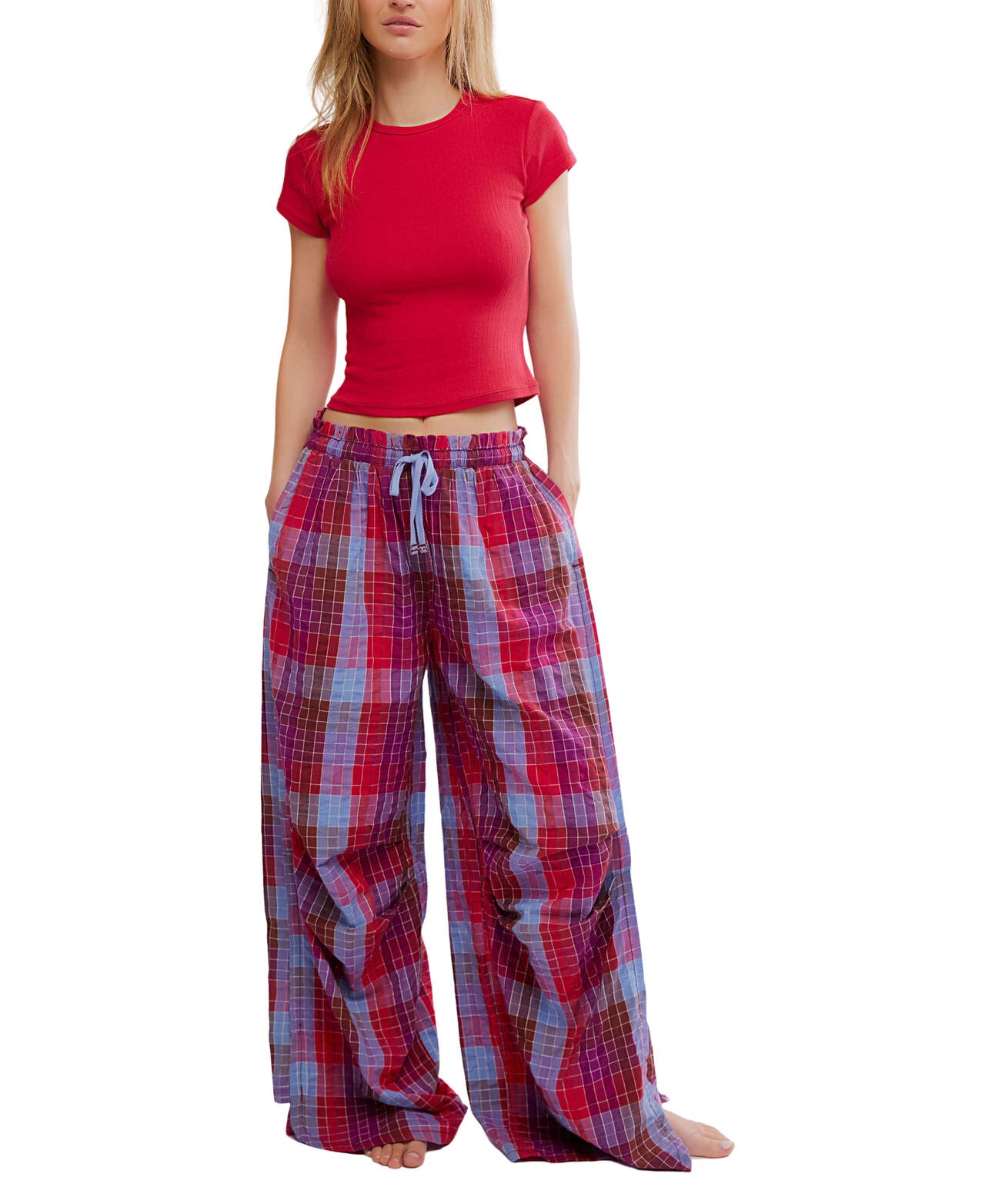 Wait a minute baby tee - Lipstick red - Free People