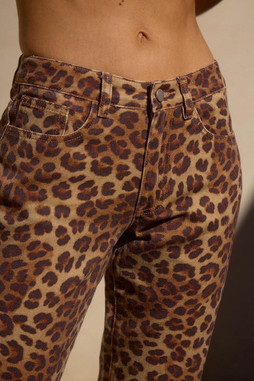 Gigi Leopard Pant - Runaway The Label