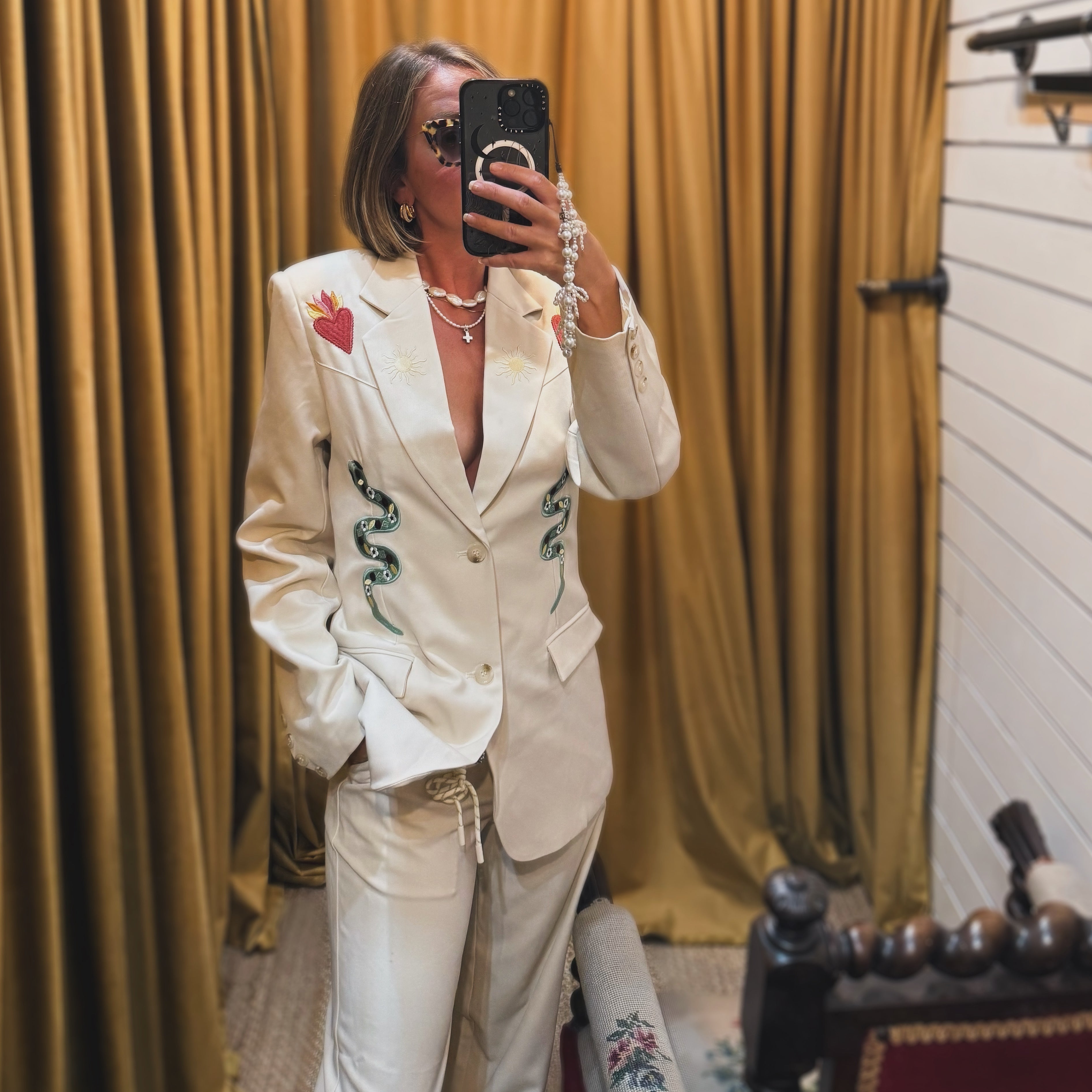 Sister Jane Diego Emroidered Twill Blazer