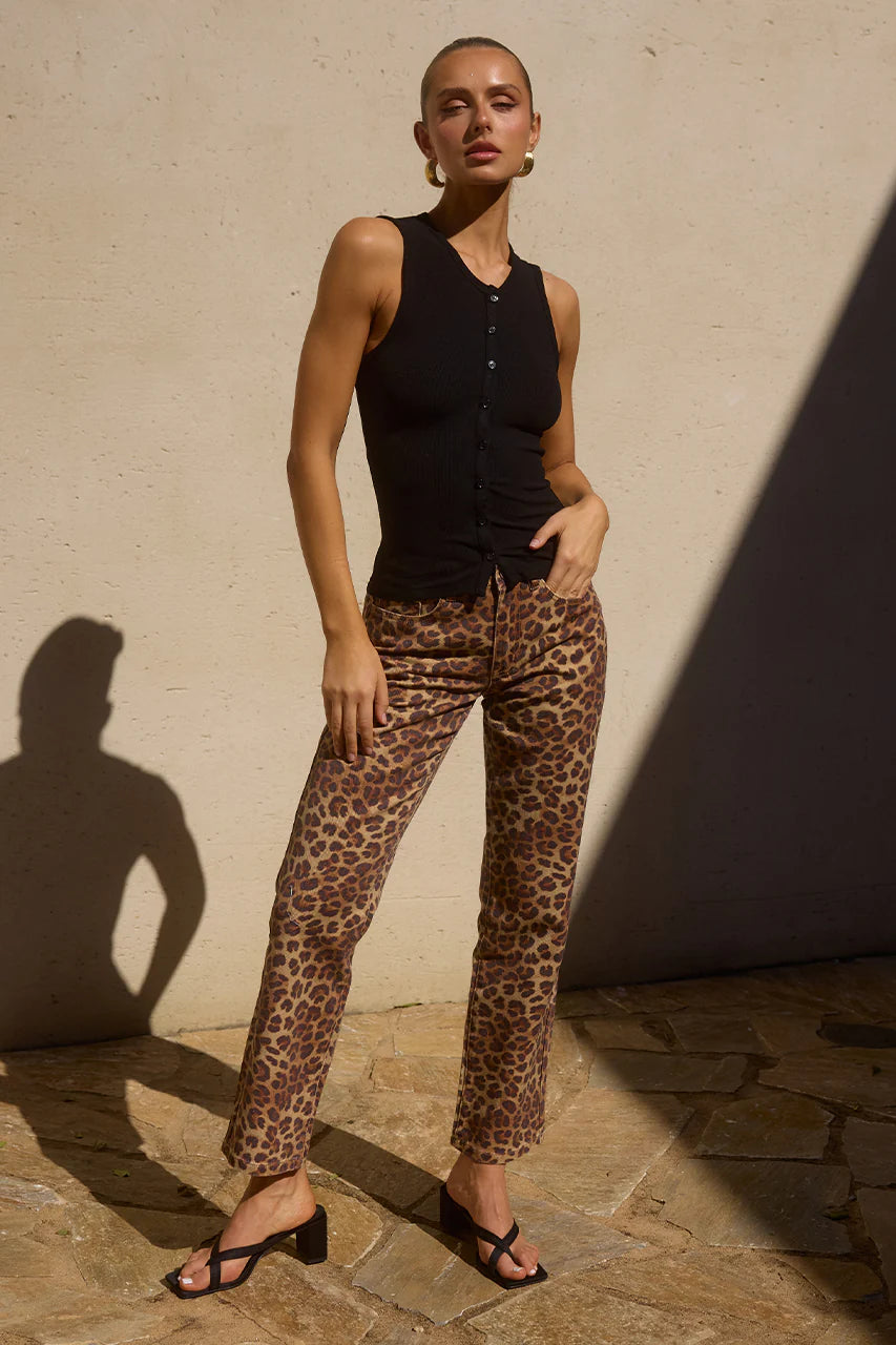 Gigi Leopard Pant - Runaway The Label