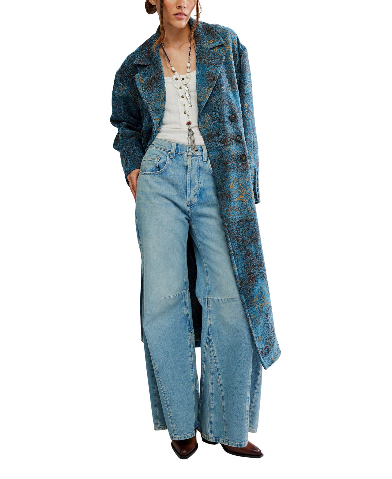 Micah Duster - Blue Paisley - Free People