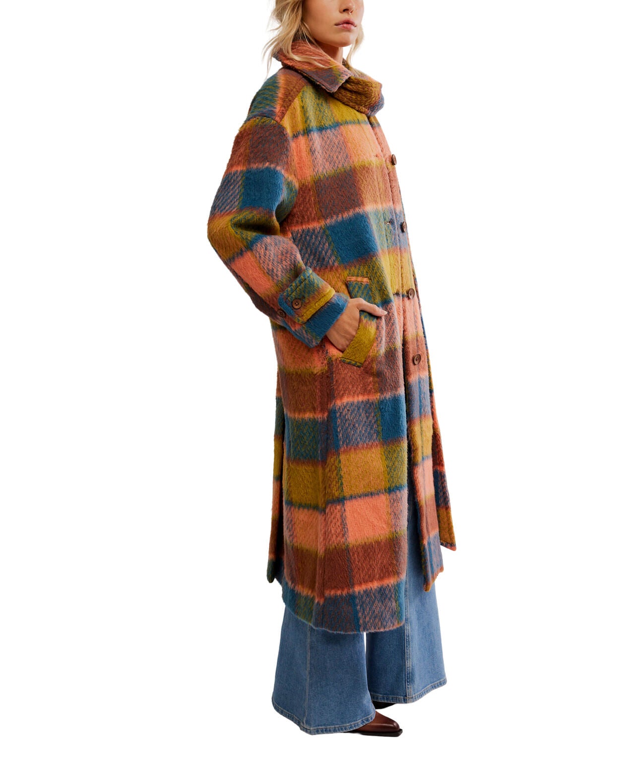 Dalton Woolen Coat - Coral - Free People