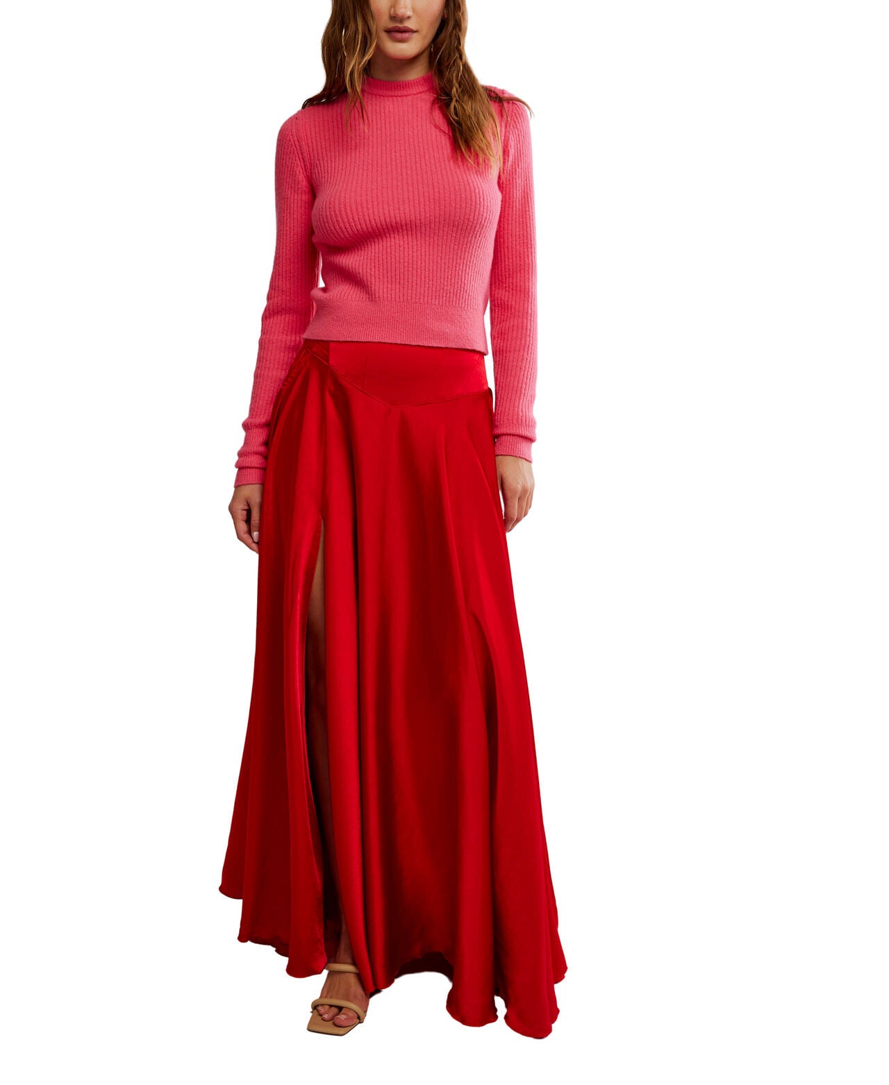 Chilco Maxi Skirt - Deep Cherry - Free People