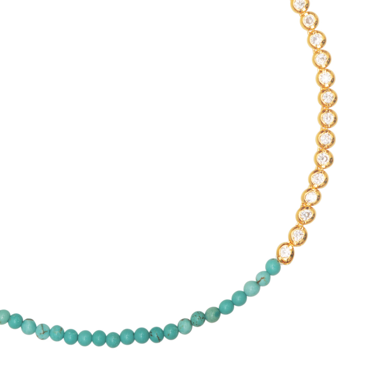 Cubic Zirconia Choker DUO- Turquoise - Talis Chains