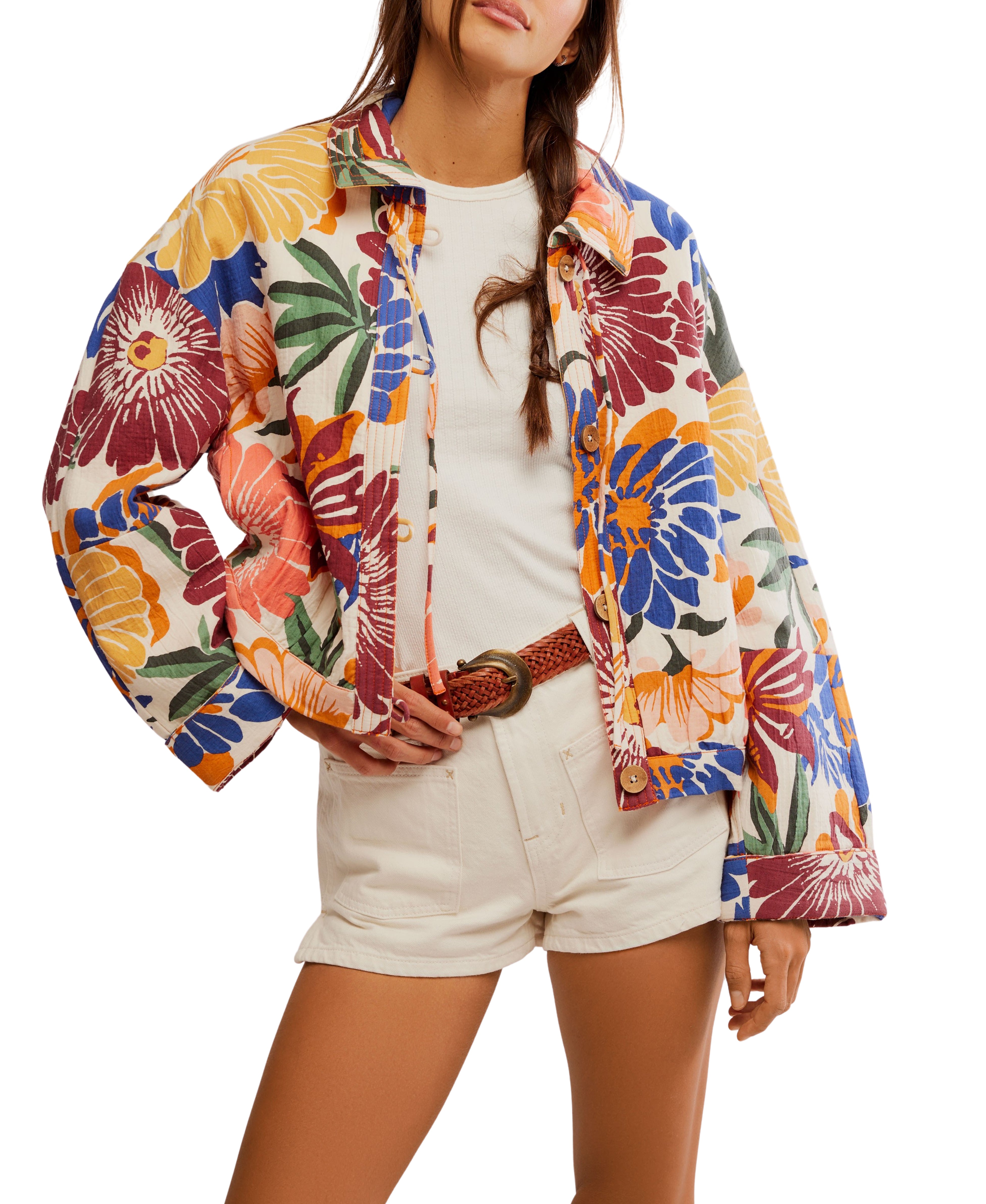 Soleil Beach Jacket - Tropical Combo - Free People