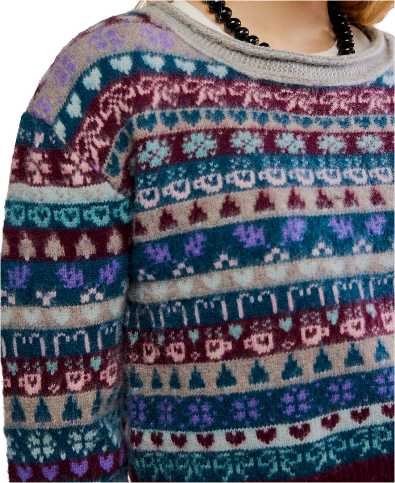 Favourite Things Sweater - Frosted Wine Combo - Free People