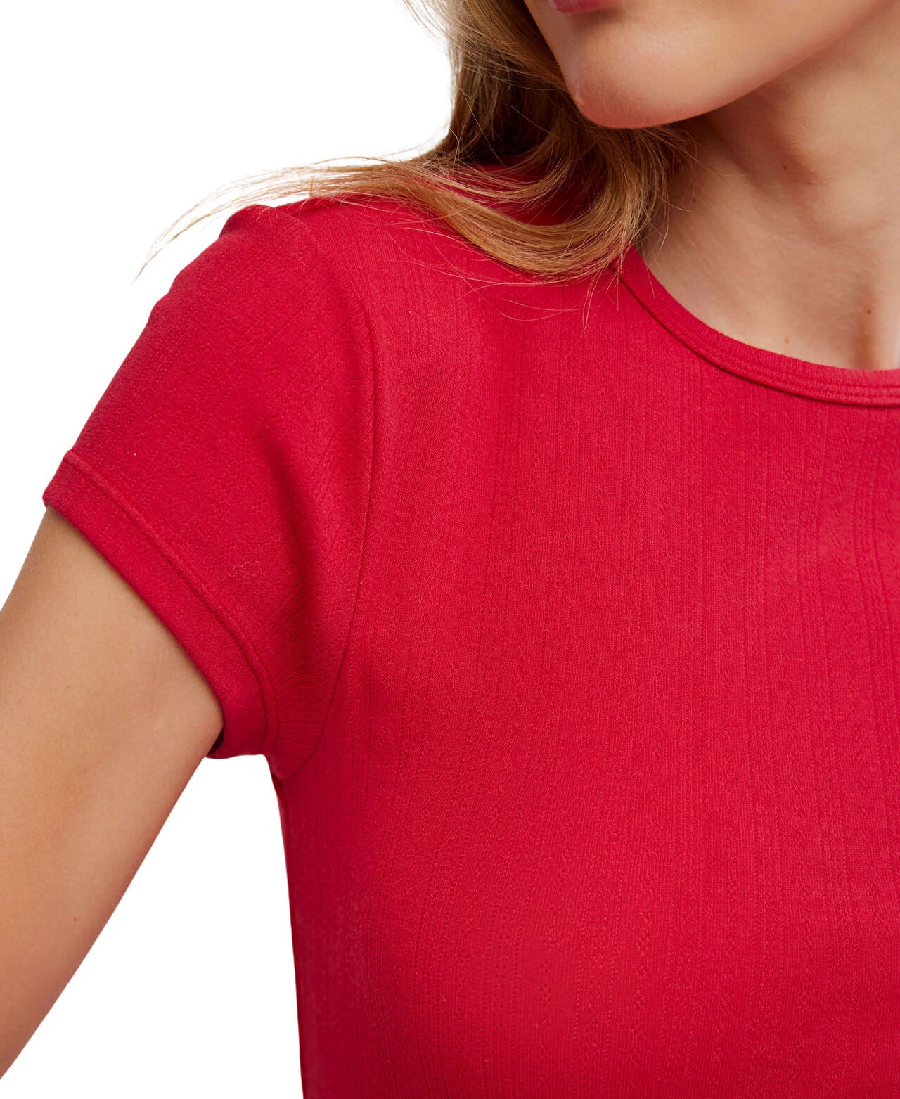 Wait a minute baby tee - Lipstick red - Free People