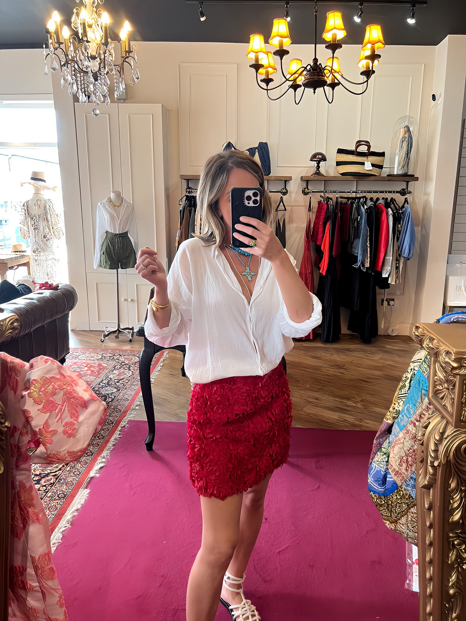 Sister Jane Rose Plume Mini Skirt