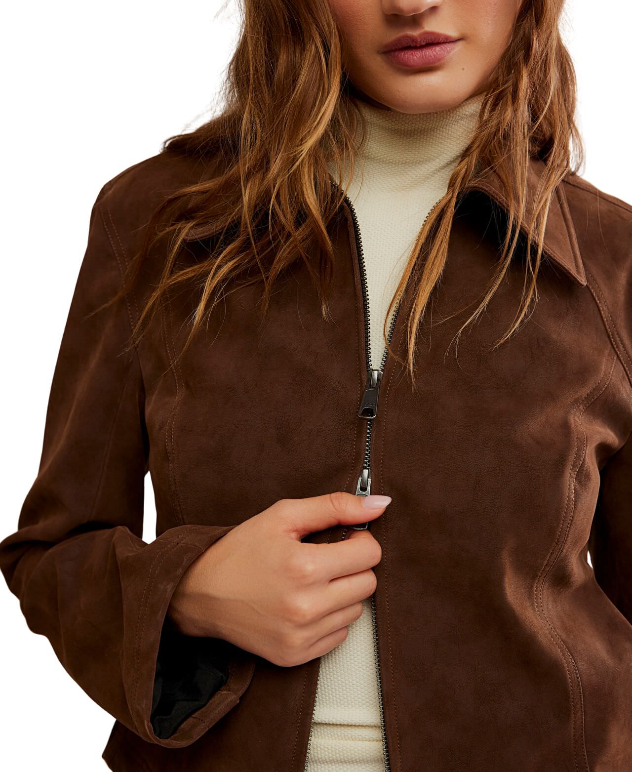 River Vegan Jacket - Double Espresso - Free People