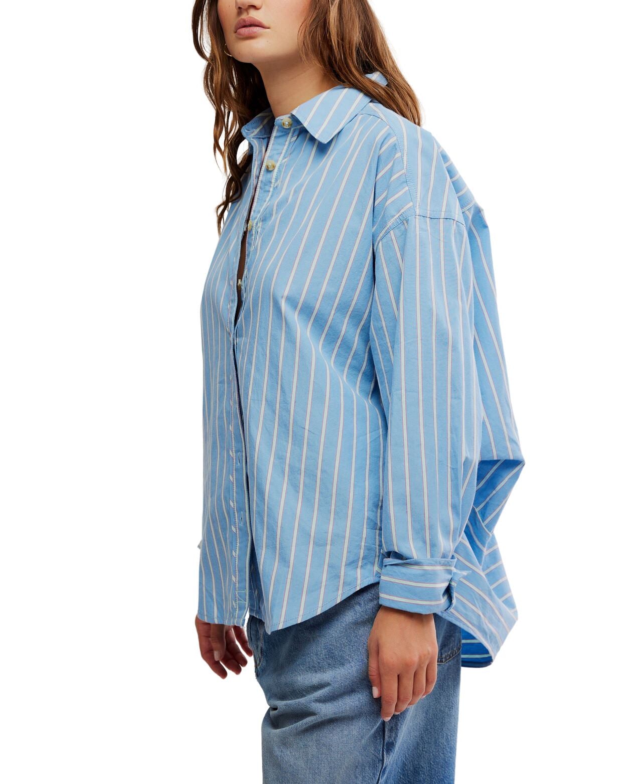 Striped Varsity Vibes Shirt - Free People