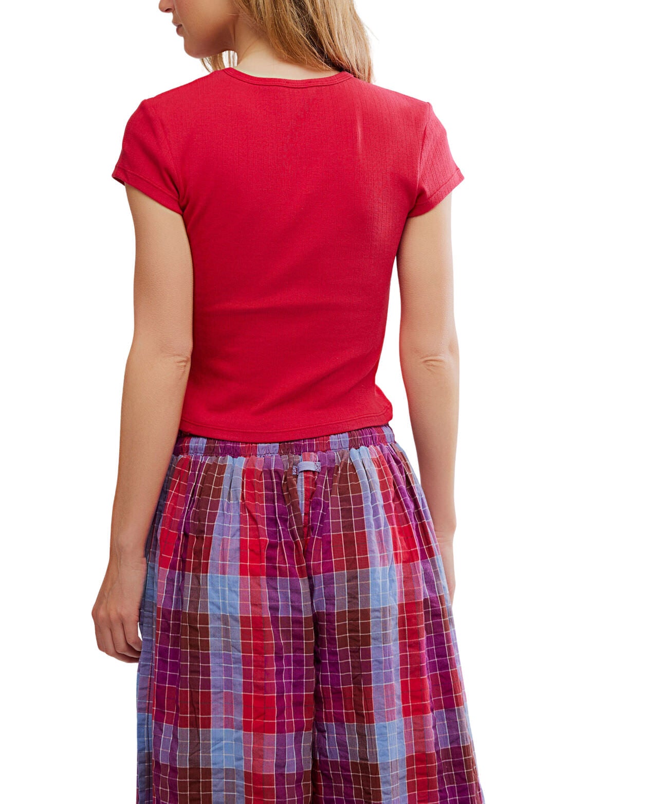 Wait a minute baby tee - Lipstick red - Free People