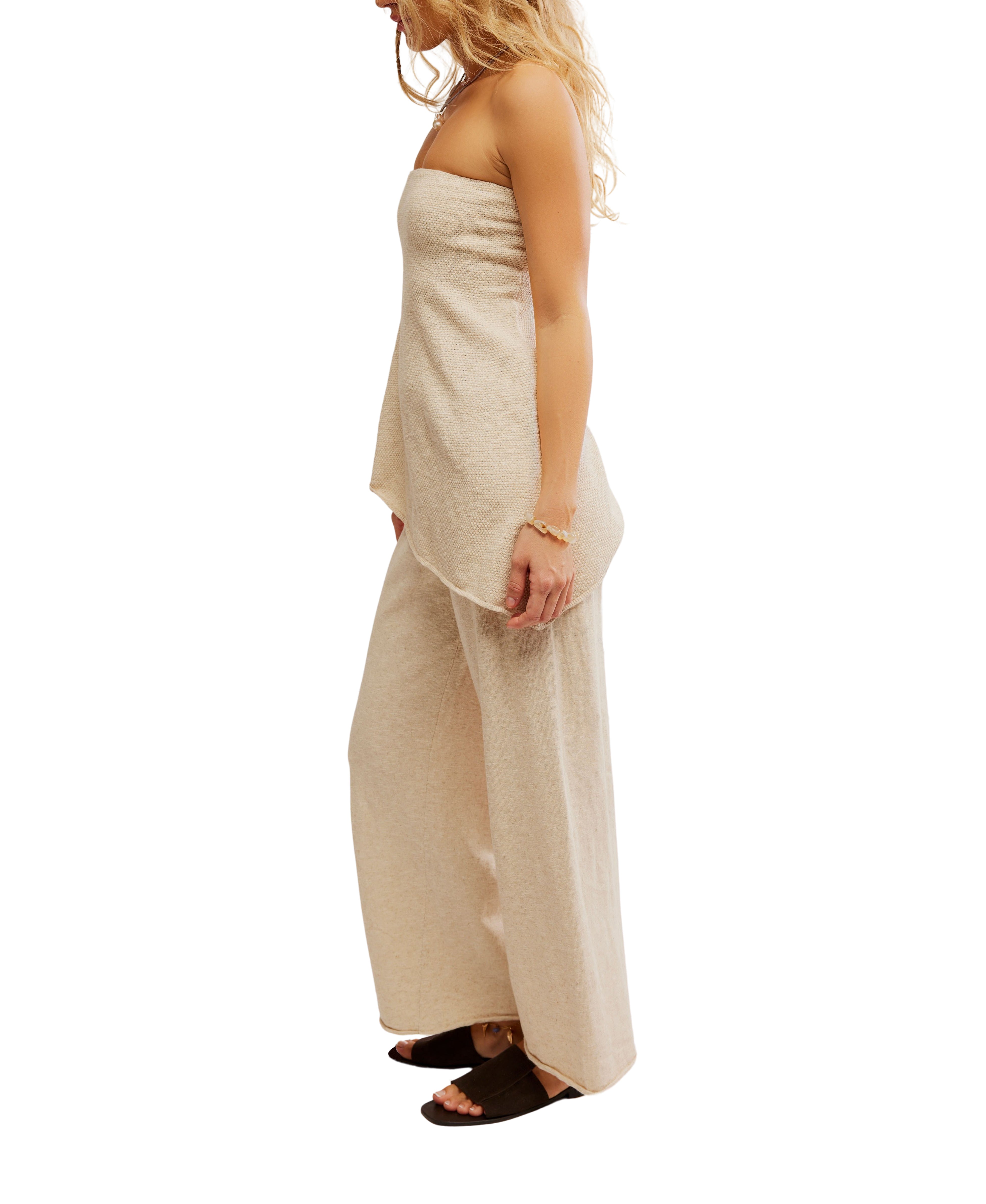 Krista Cotton-Linen Sweater Set -Natural - Free People