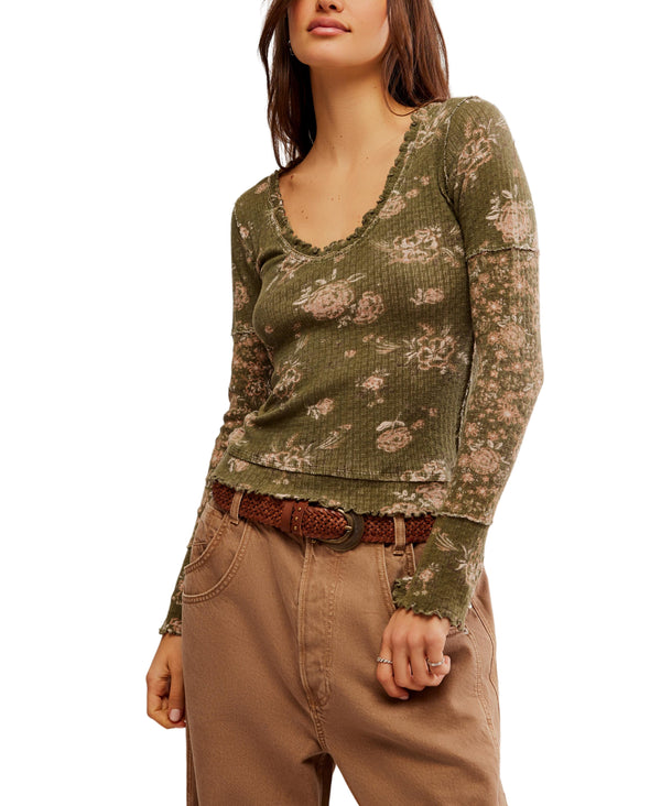 Free People Clover Printed Thermal