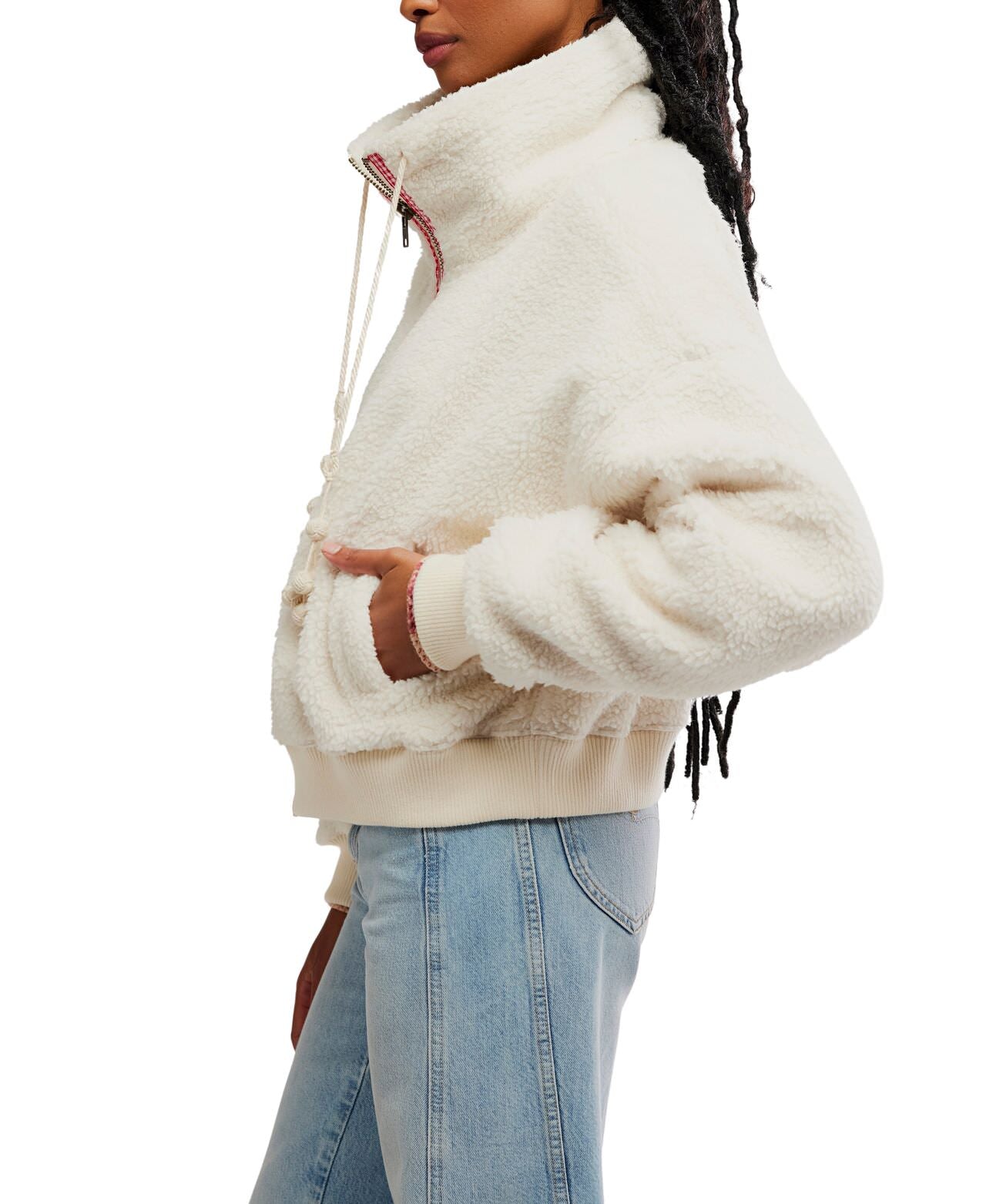 Alpine Sherpa Cardi - White Swan - Free People