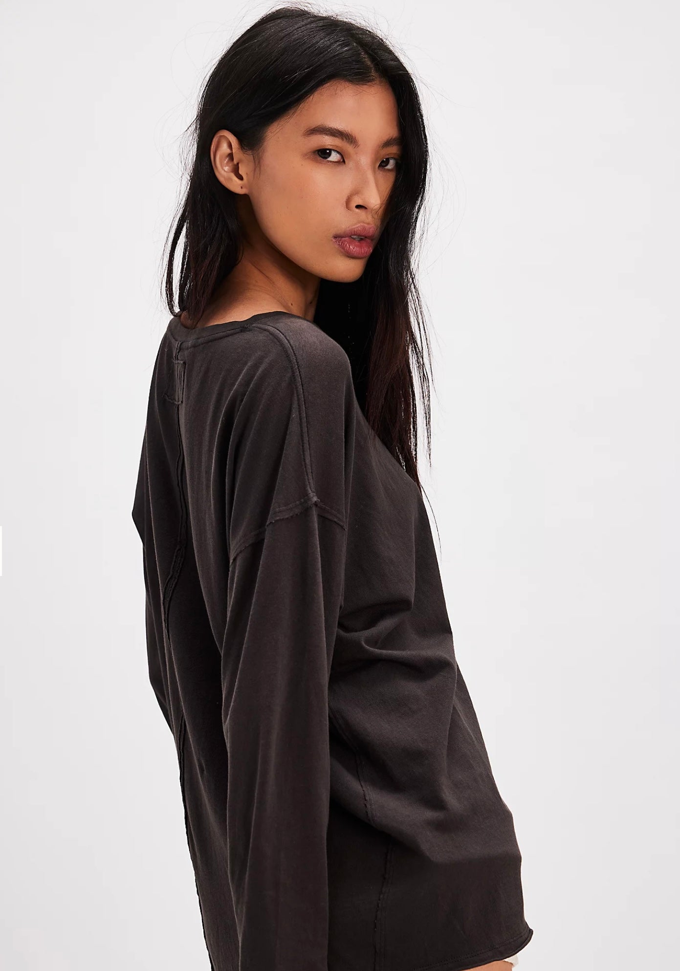 We The Free Nina Long-Sleeve Tee (Black) - Free People