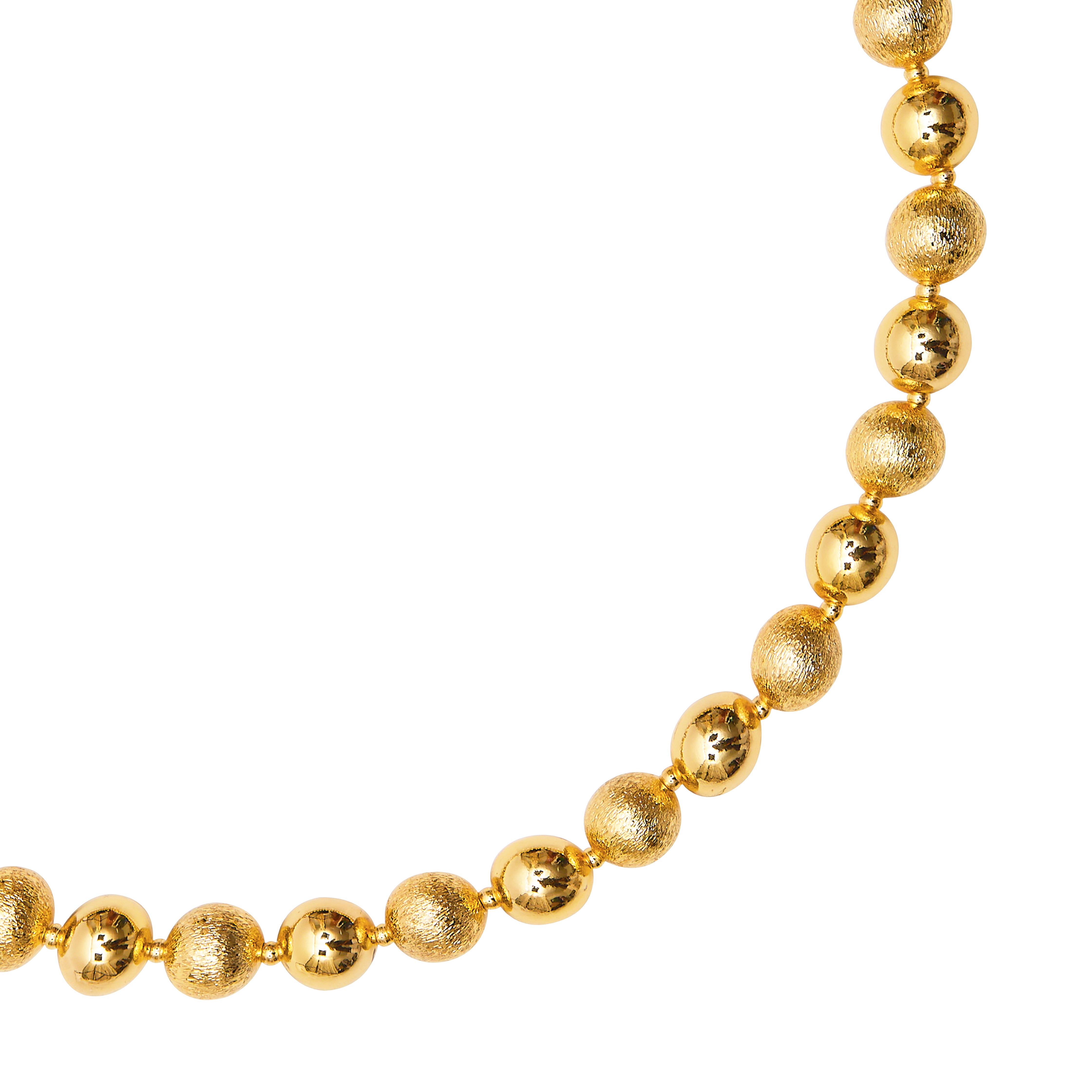 Textured Ball Bead Choker - Gold - Talis Chains