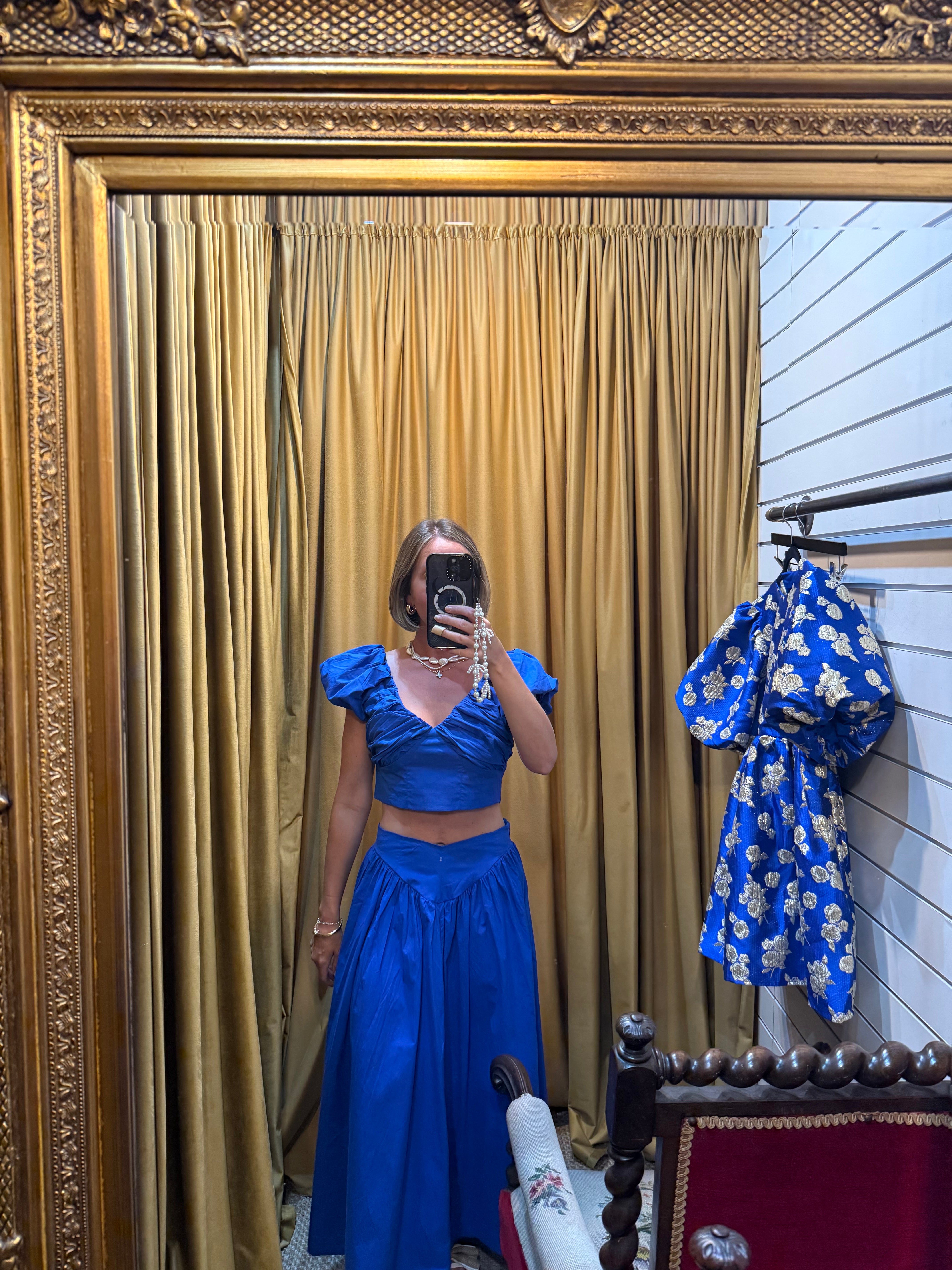 Dream Blue Diary Midi Skirt - Sister Jane