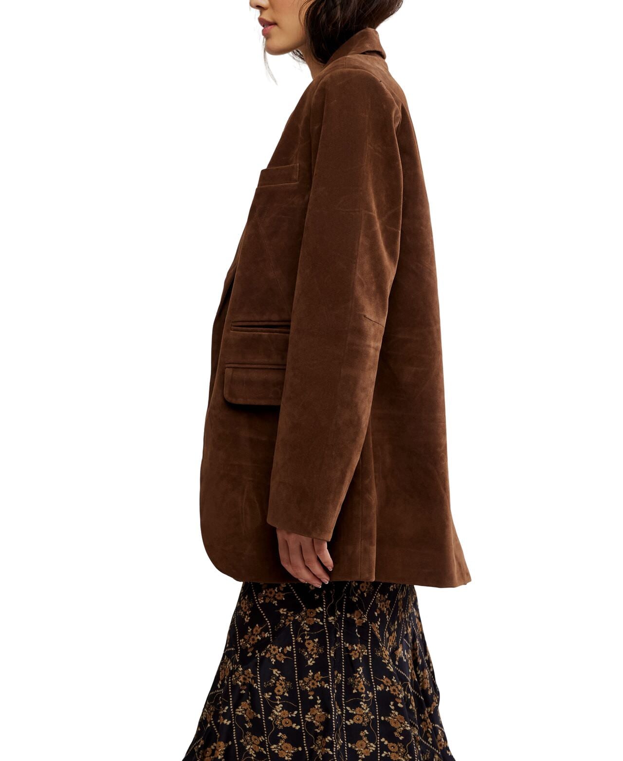 Free People Paper Cut Vegan Blazer