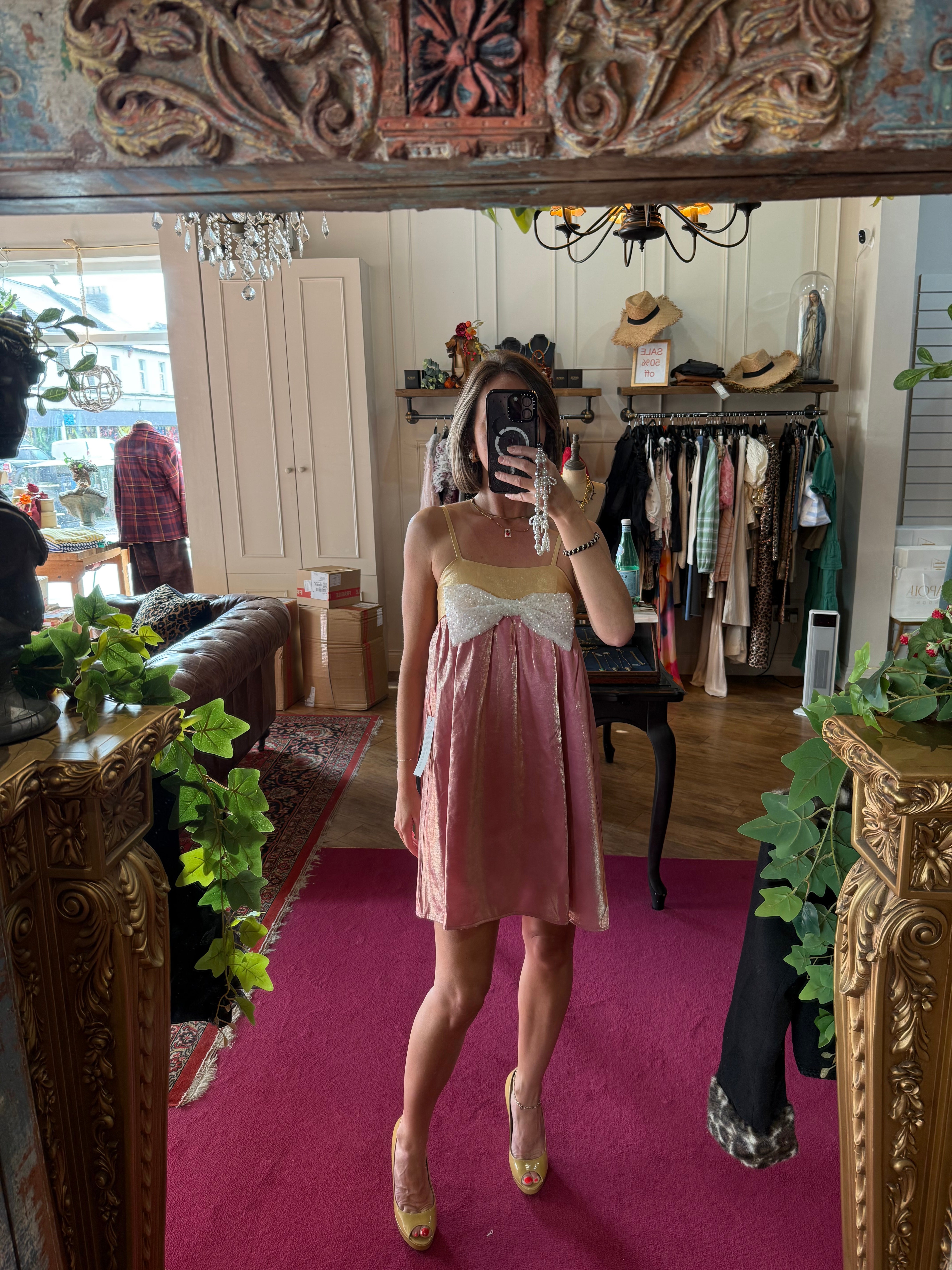 Melody Bow Mini Dress - Sister Jane