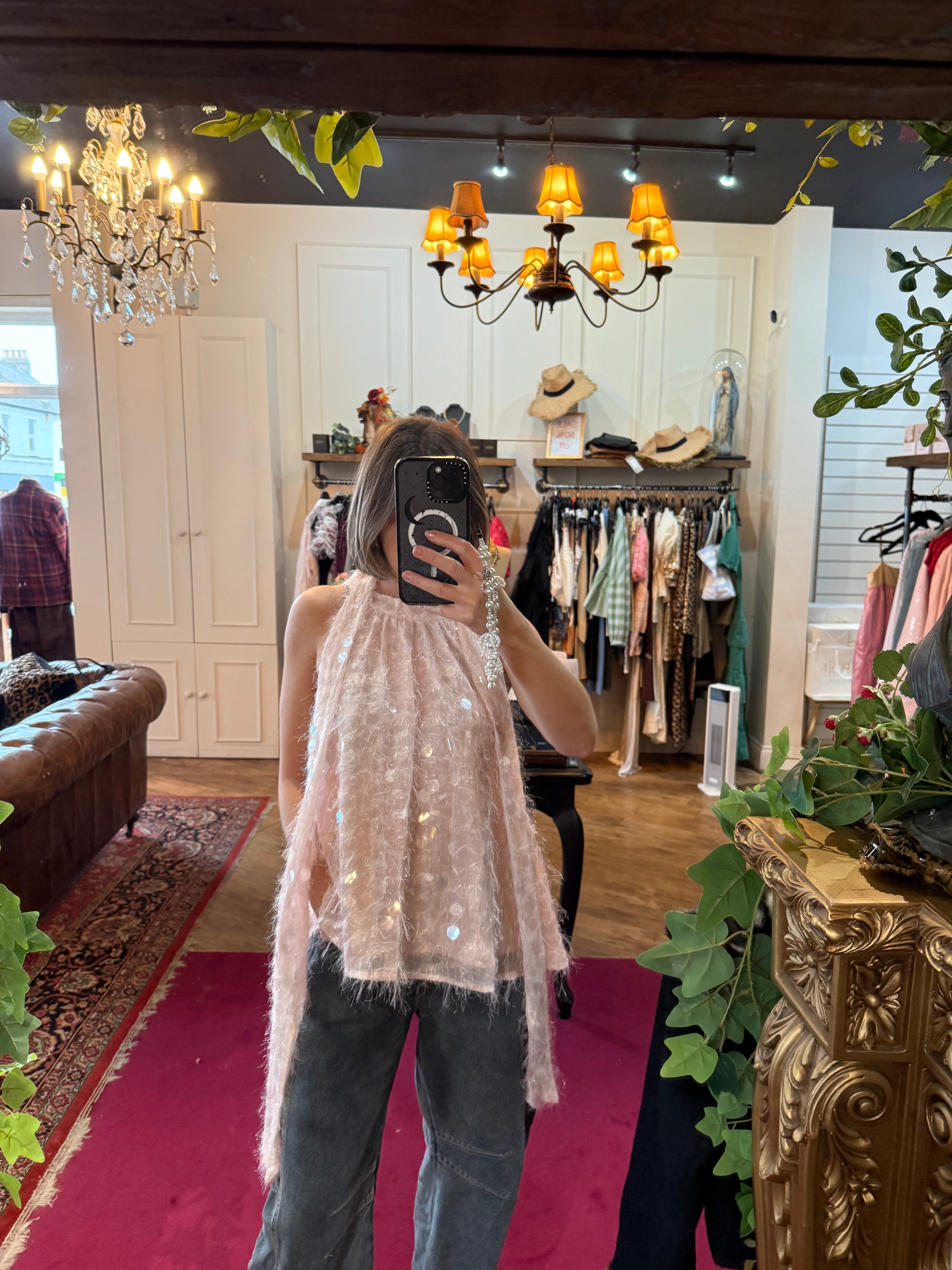 Teese Sequin Halterneck Top - Sister Jane