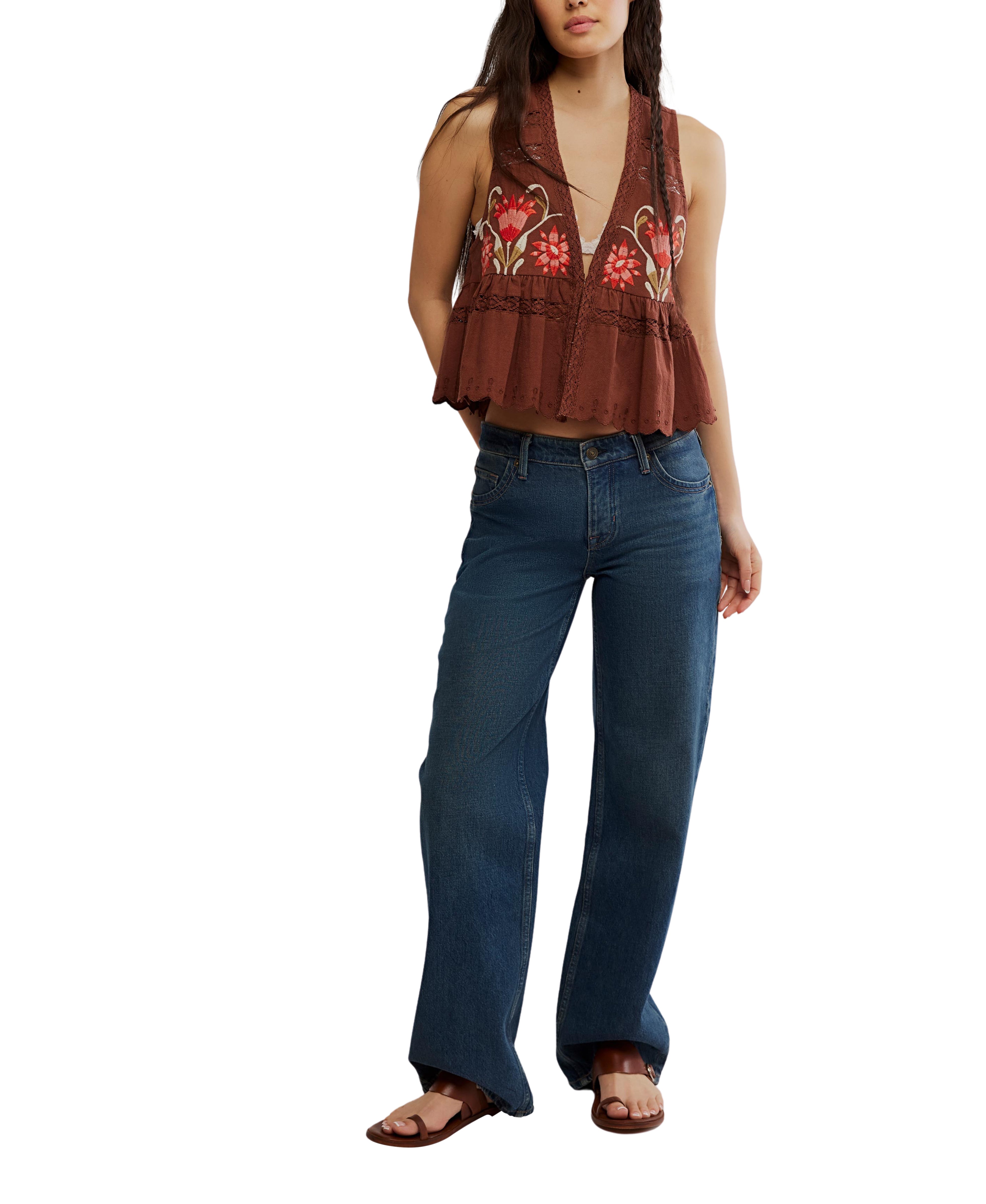 Bali Vine Whispers Top (Umber Earth Combo) - Free People